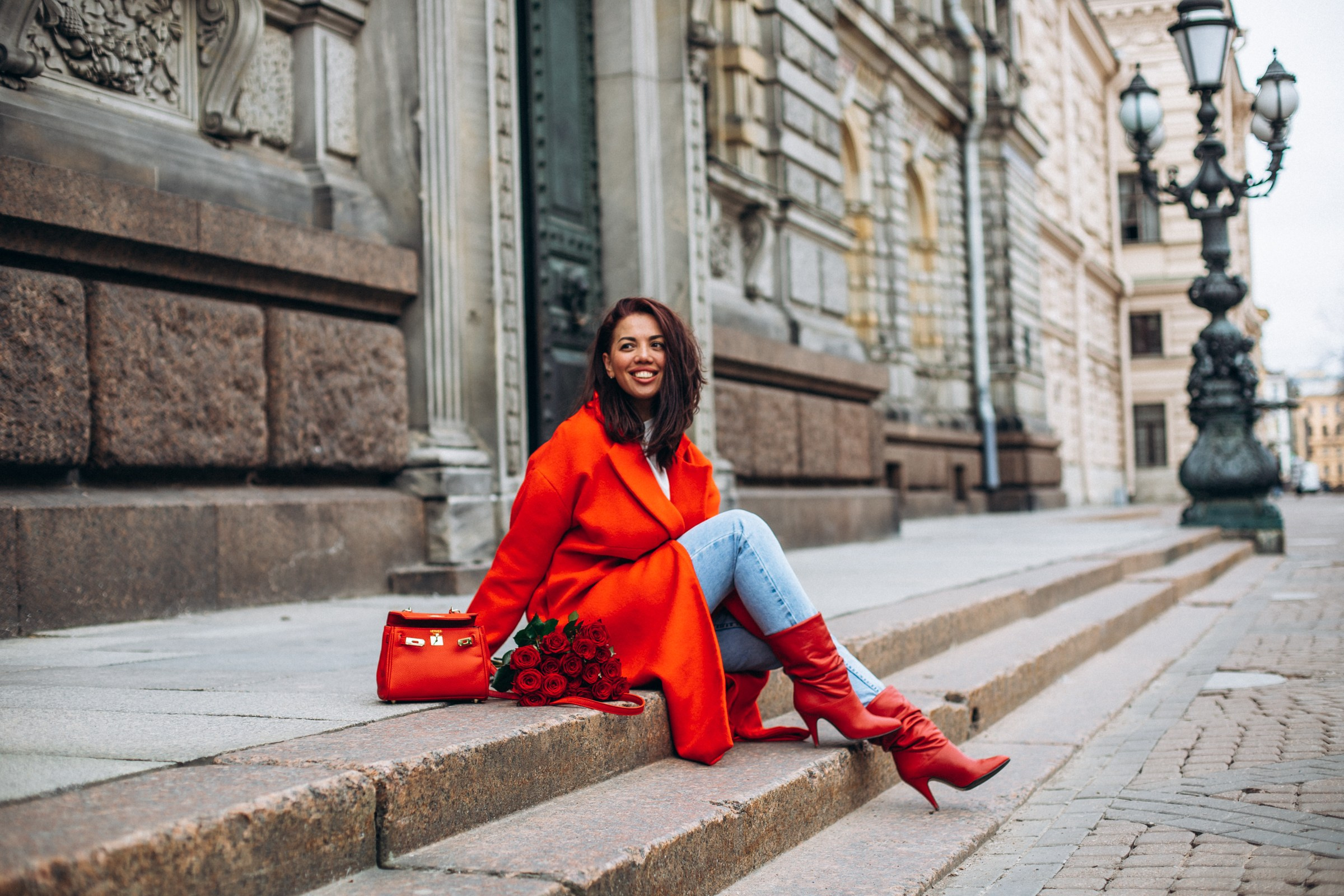 Анастасия в апреле. Фотопрогулка в Петербурге. Индивидуальный и семейный фотограф в Санкт-Петербурге