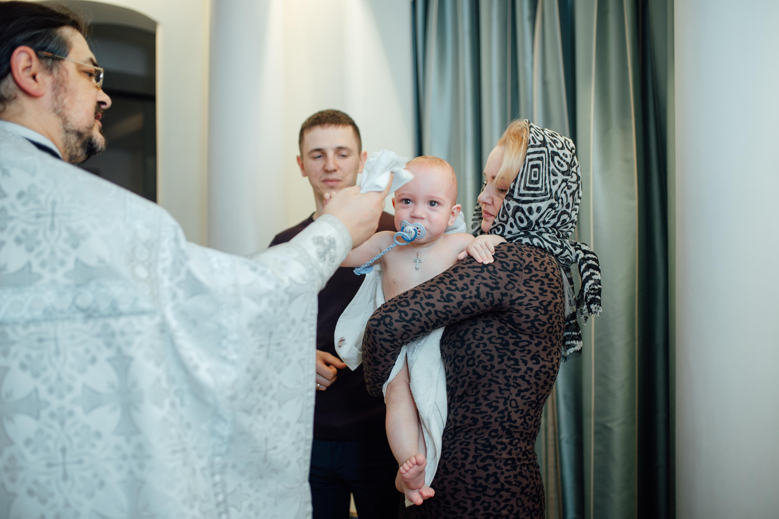 Таинство крещения Бориса и Ивана