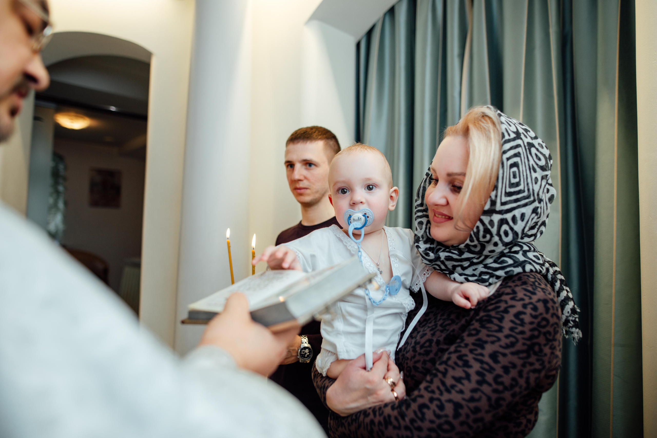 Таинство крещения Бориса и Ивана