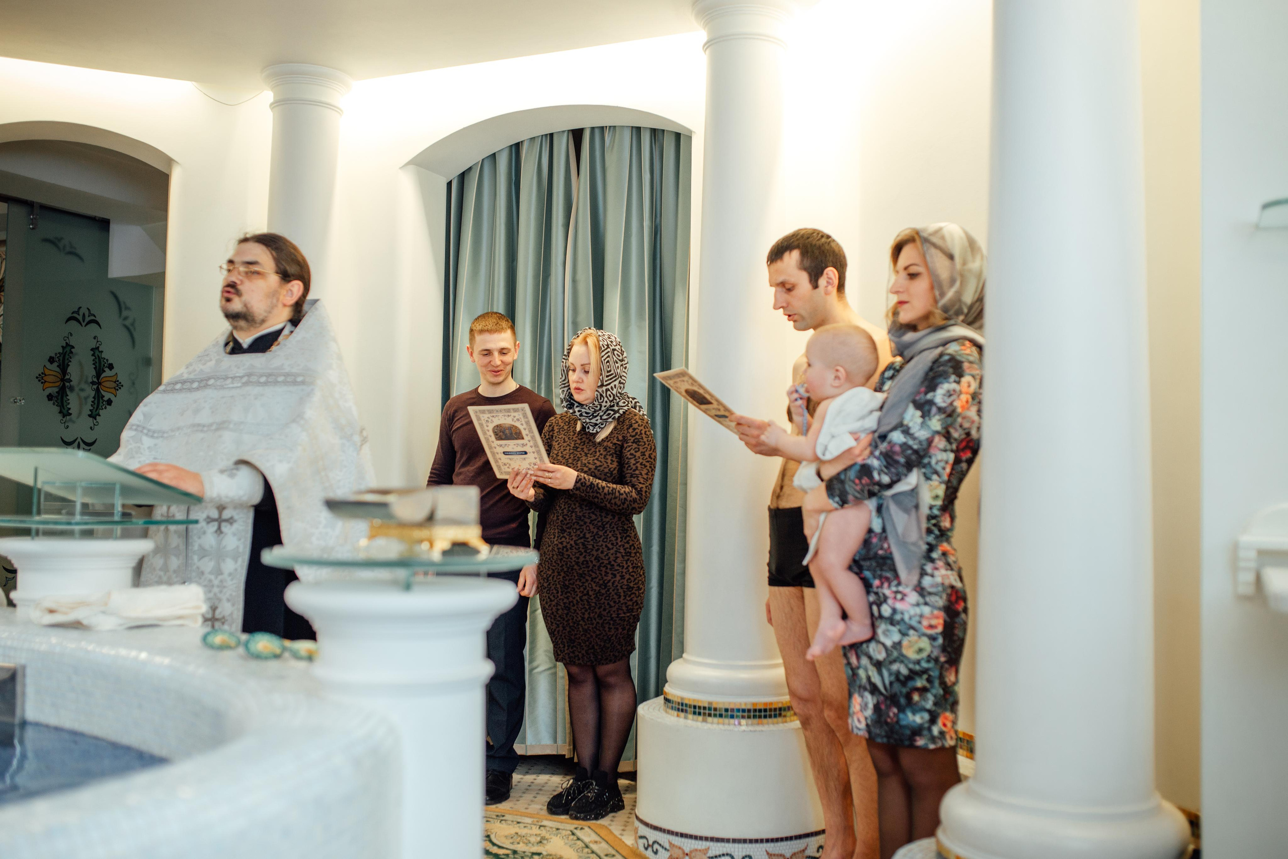 Таинство крещения Бориса и Ивана