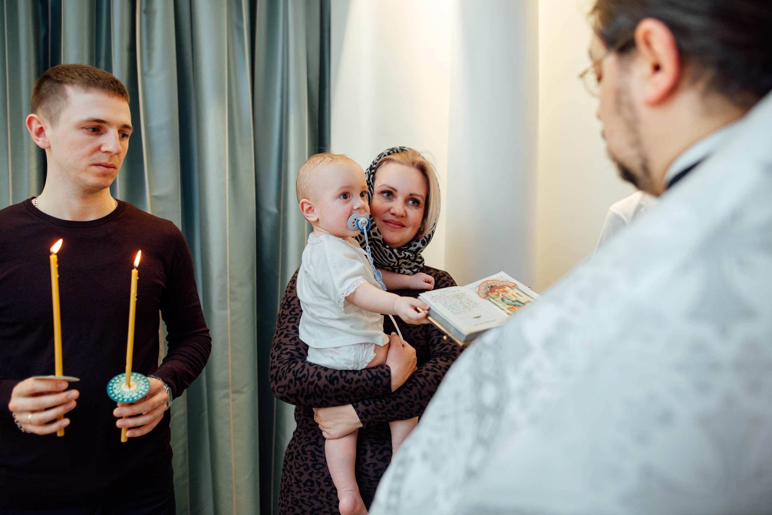 Таинство крещения Бориса и Ивана