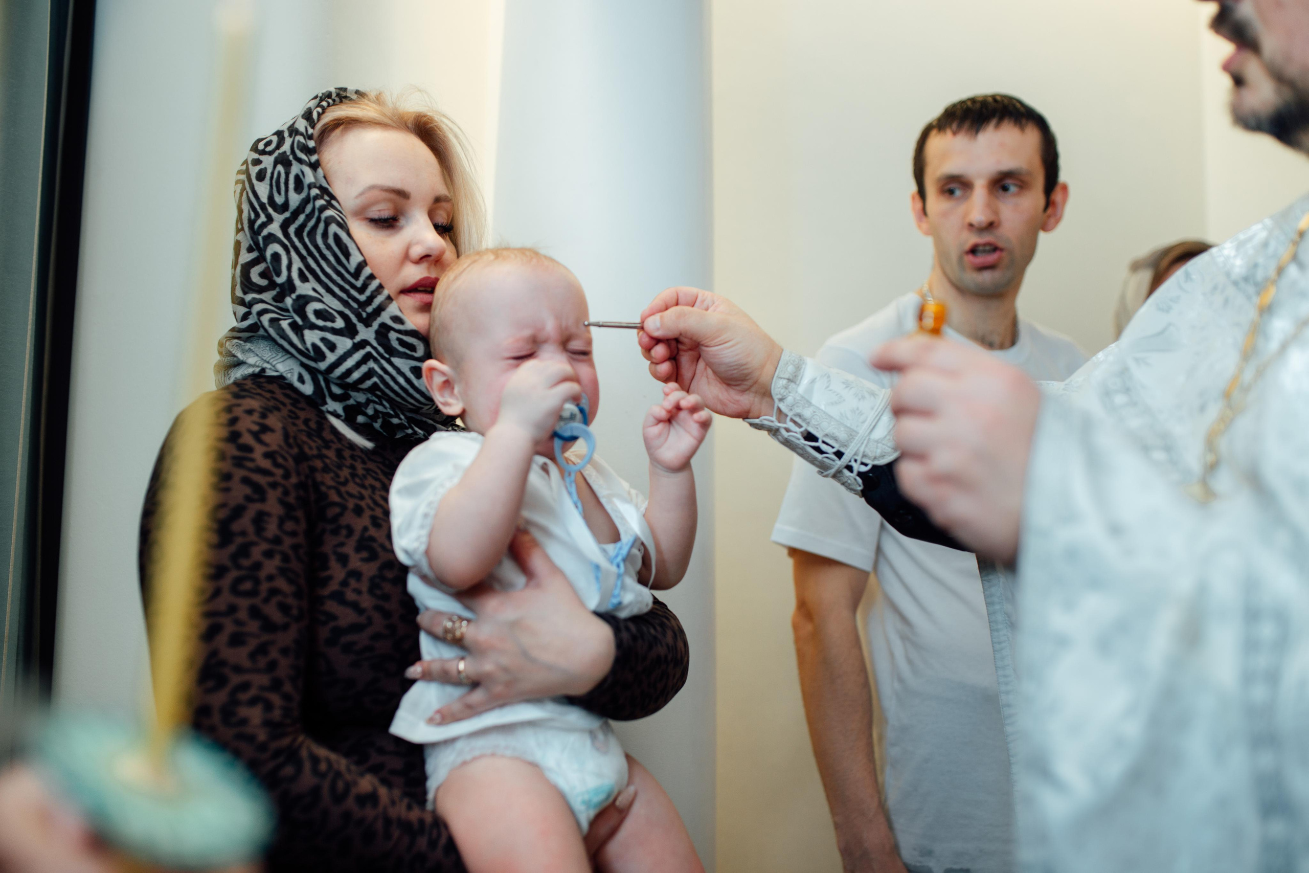 Таинство крещения Бориса и Ивана