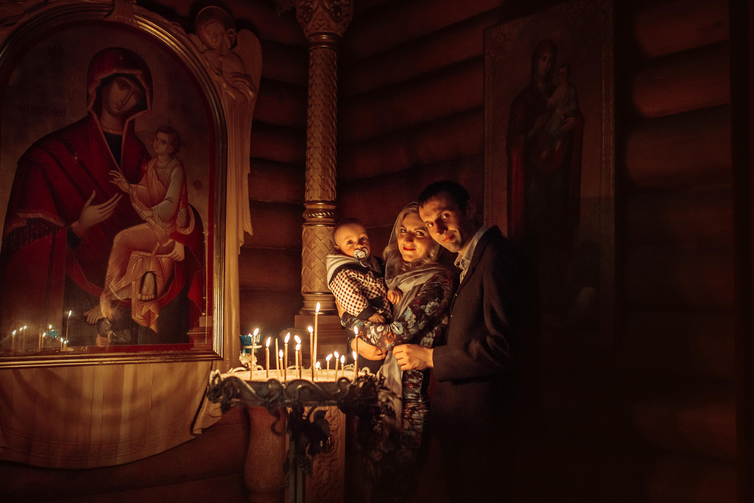 Таинство крещения Бориса и Ивана