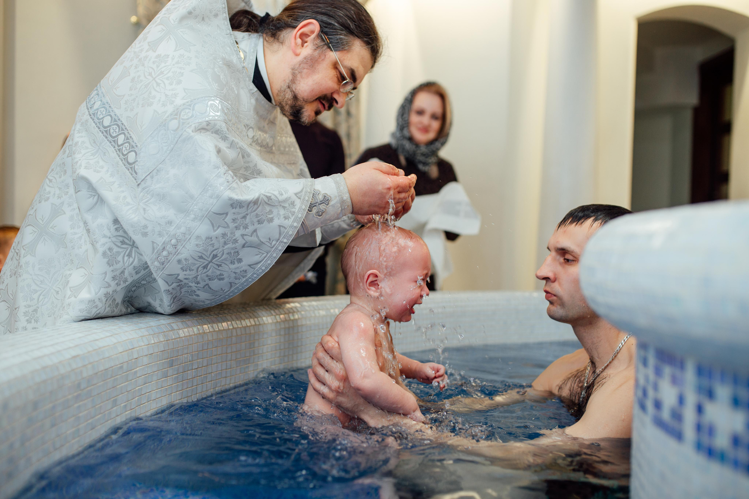 Таинство крещения Бориса и Ивана