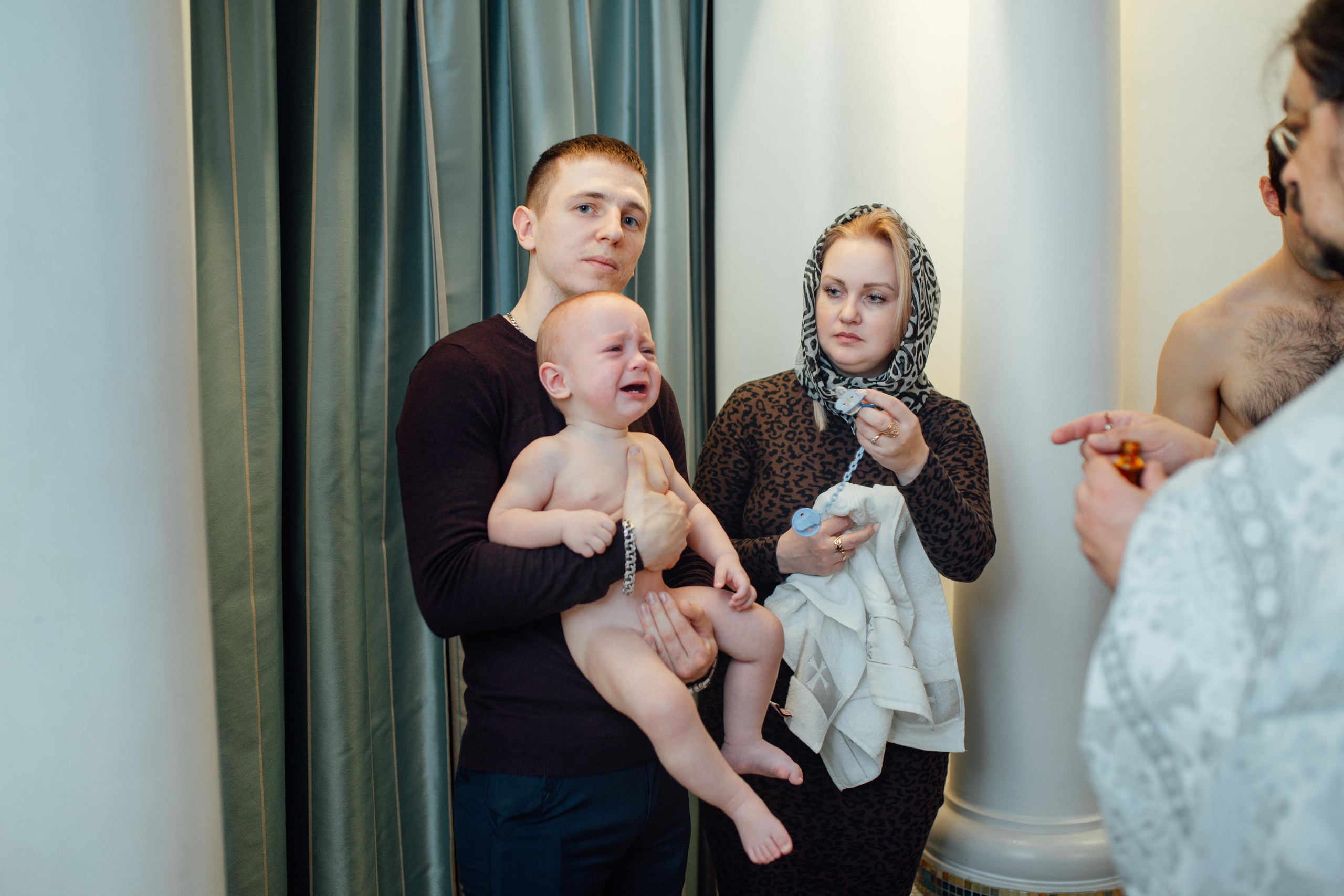 Таинство крещения Бориса и Ивана