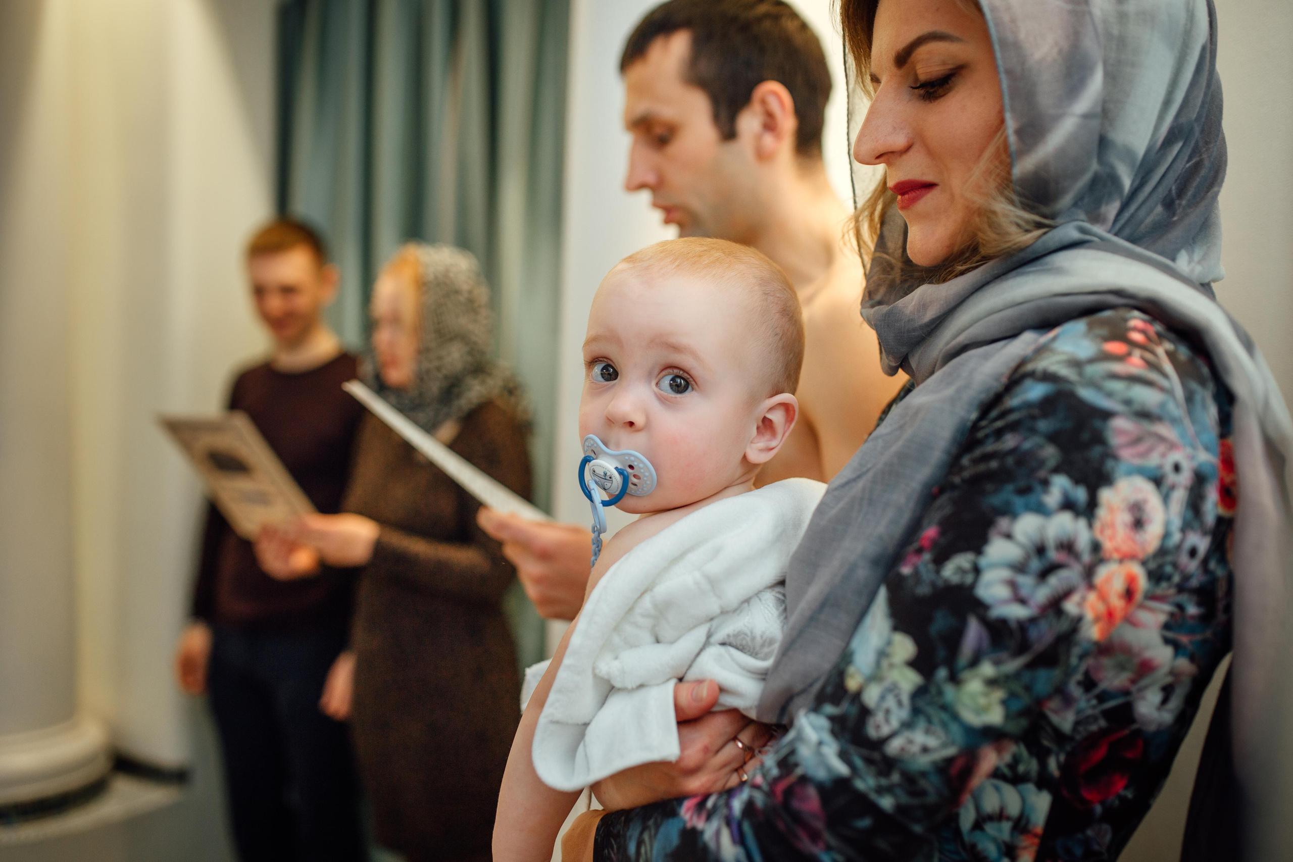 Таинство крещения Бориса и Ивана