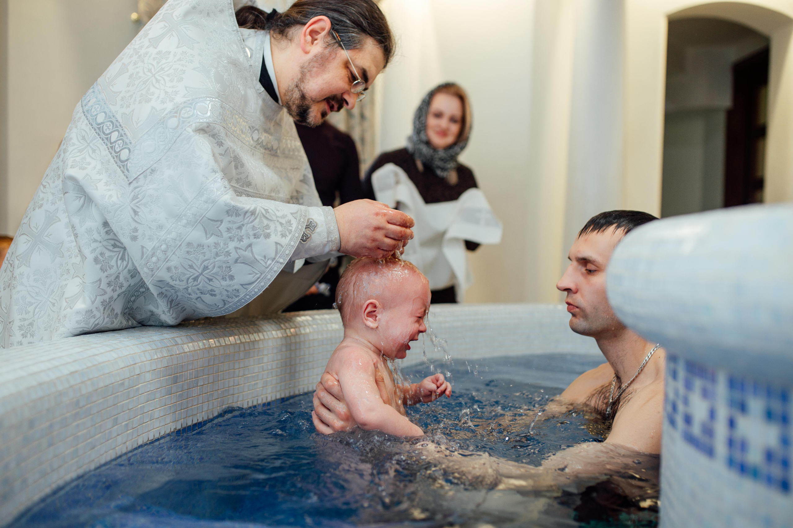 Таинство крещения Бориса и Ивана