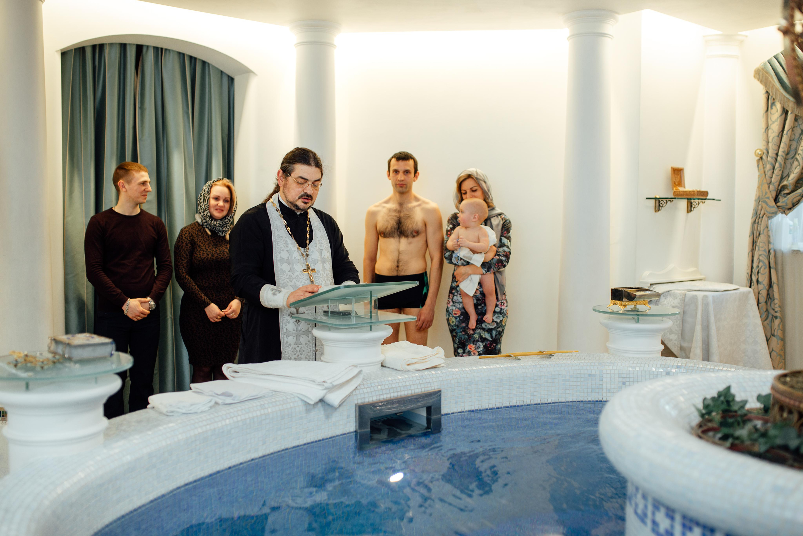 Таинство крещения Бориса и Ивана