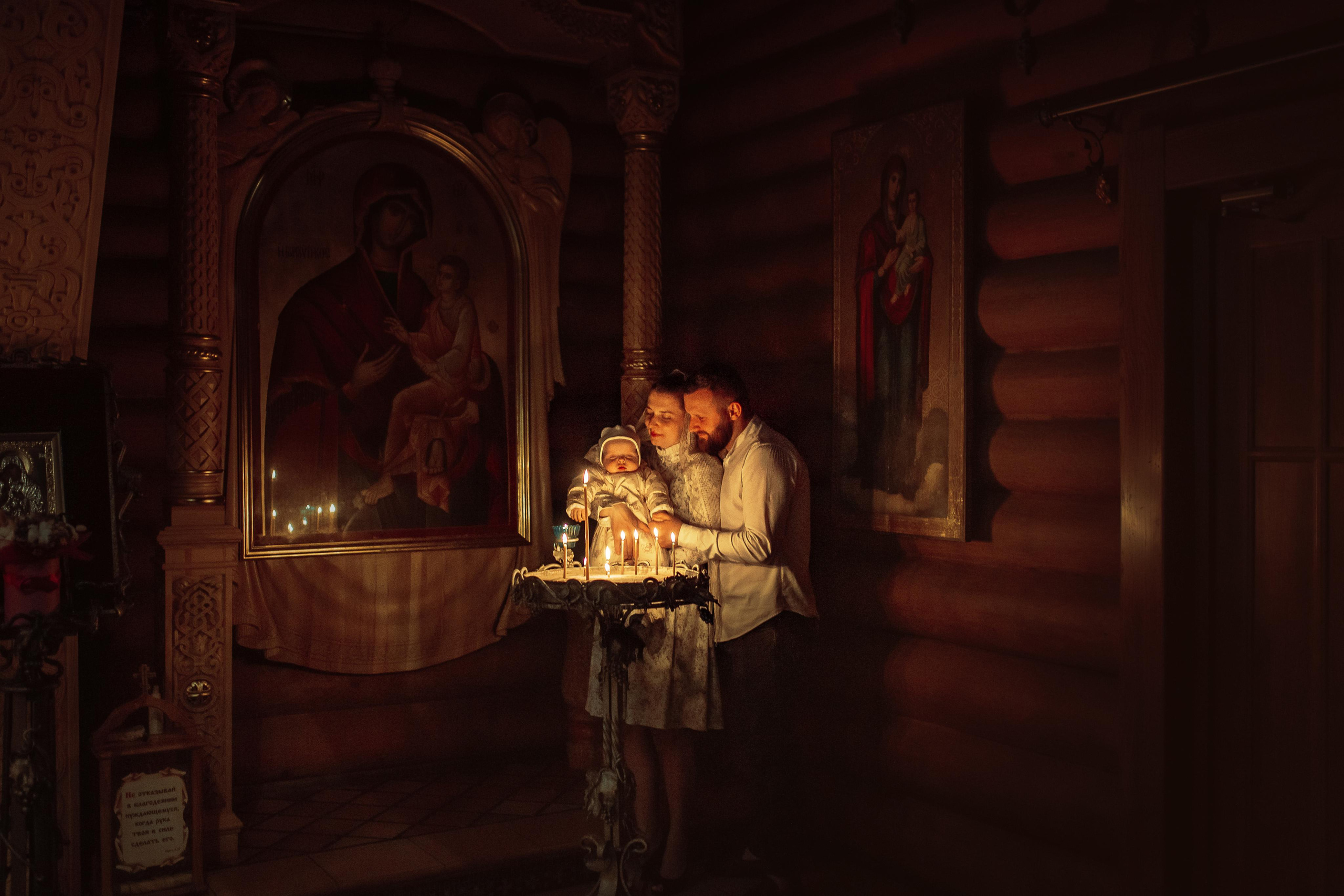 Таинство крещения Ксении, Храм Святой Живоначальной Троицы, Минск