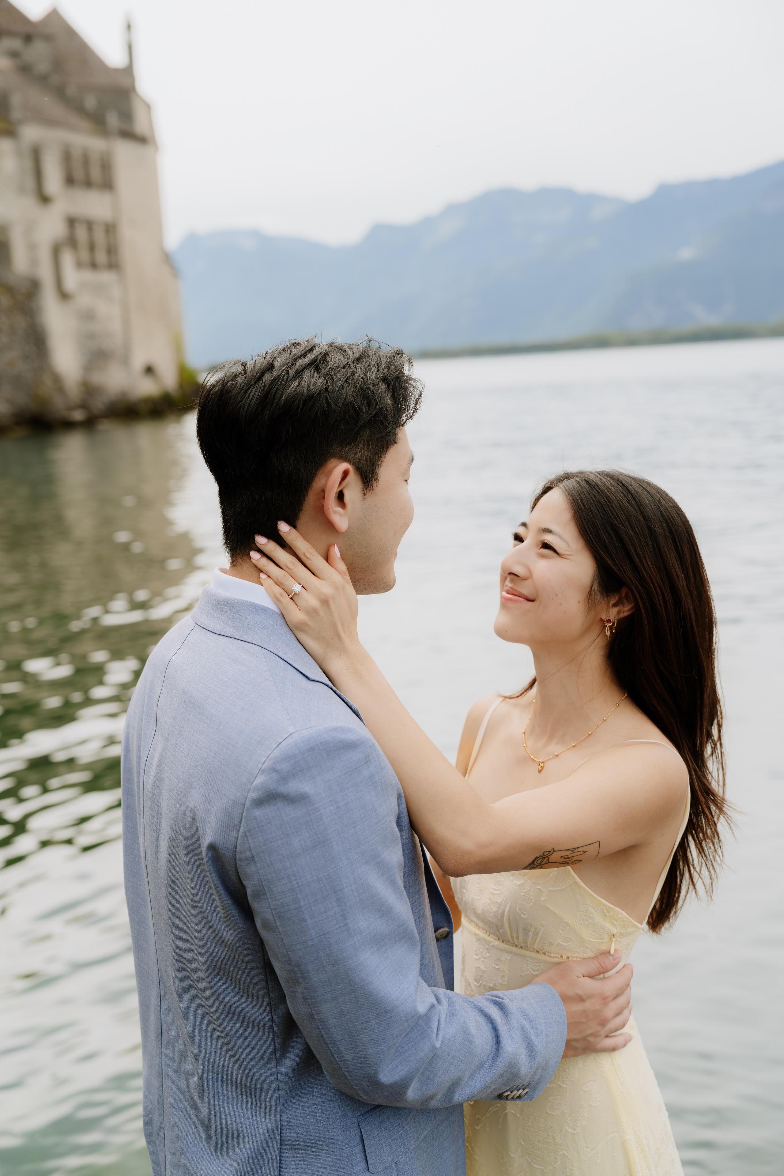 Kristi & Andy | Proposal Montreux. Professional Wedding Photographer Geneva & Romande Switzerland | Tanya Creator