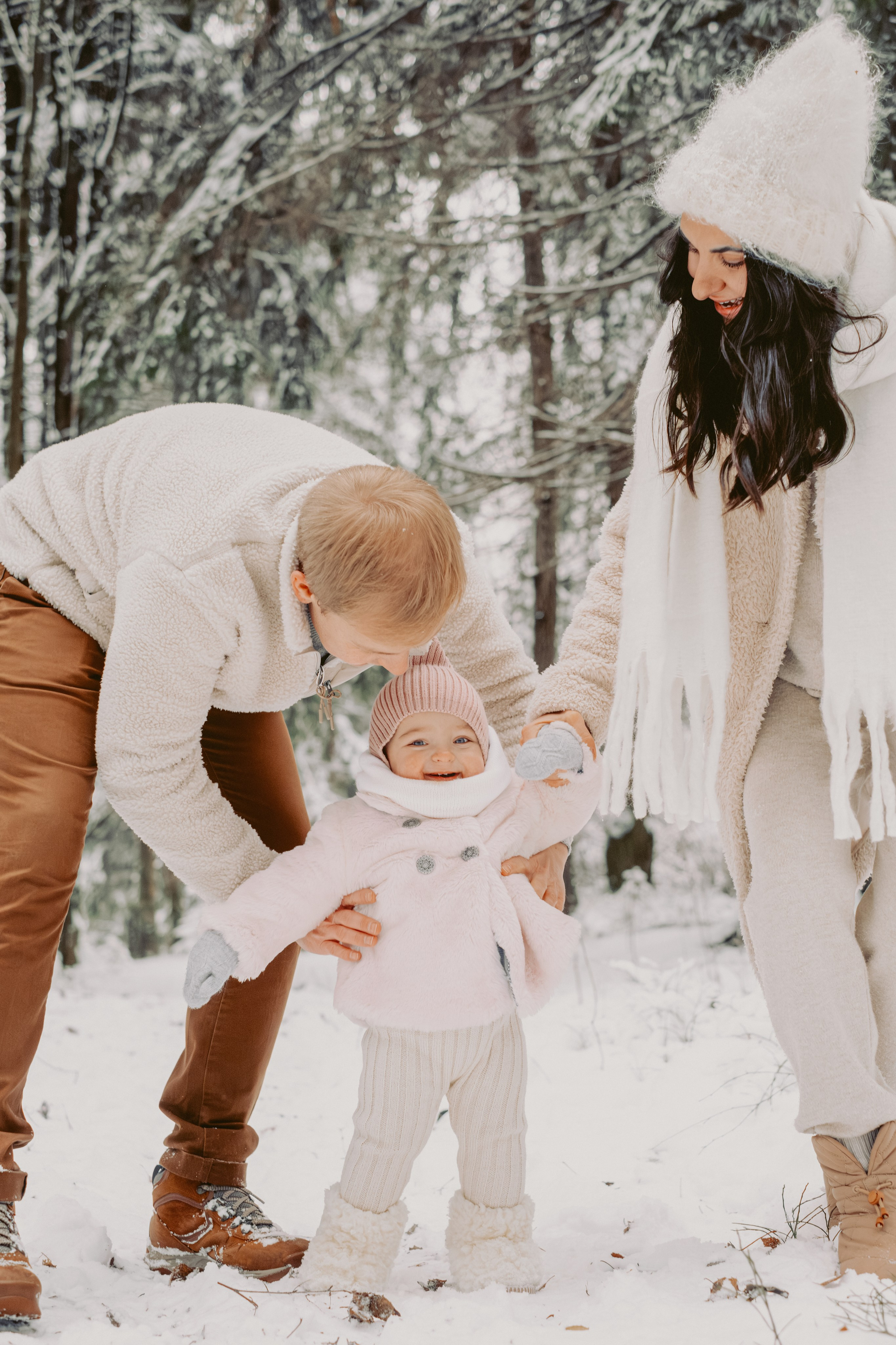 Зимняя история Яны, Леши, Мии и Фанты. Семейный и детский фотограф в Санкт-Петербурге