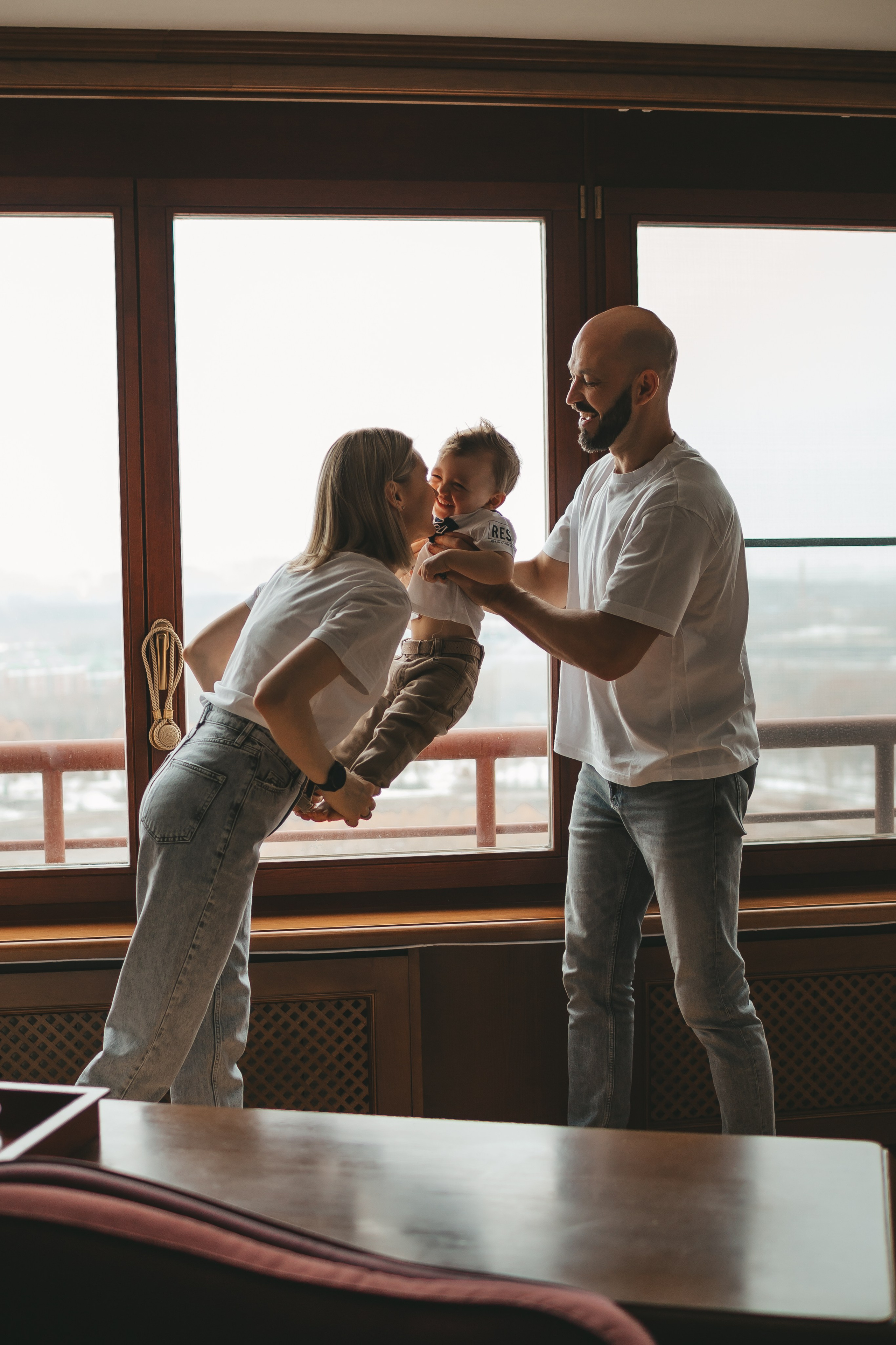 Костя, Таня и Лев (домашняя фотосессия). Семейный и детский фотограф и видеограф в Москве, Дрокина Наталья