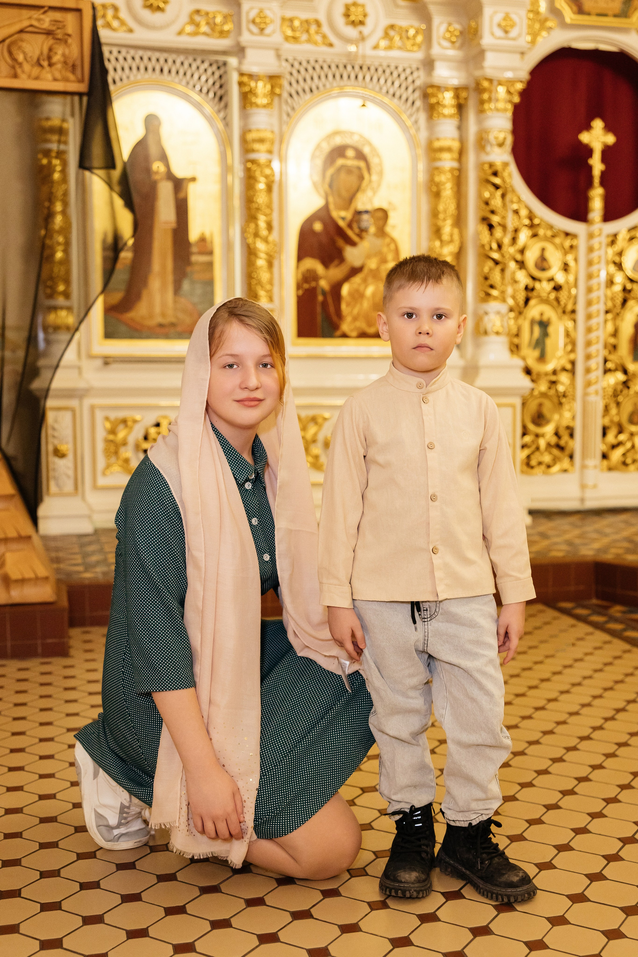 Таинство Крещения Максима и Александра. Храм Покрова Пресвятой Богородицы