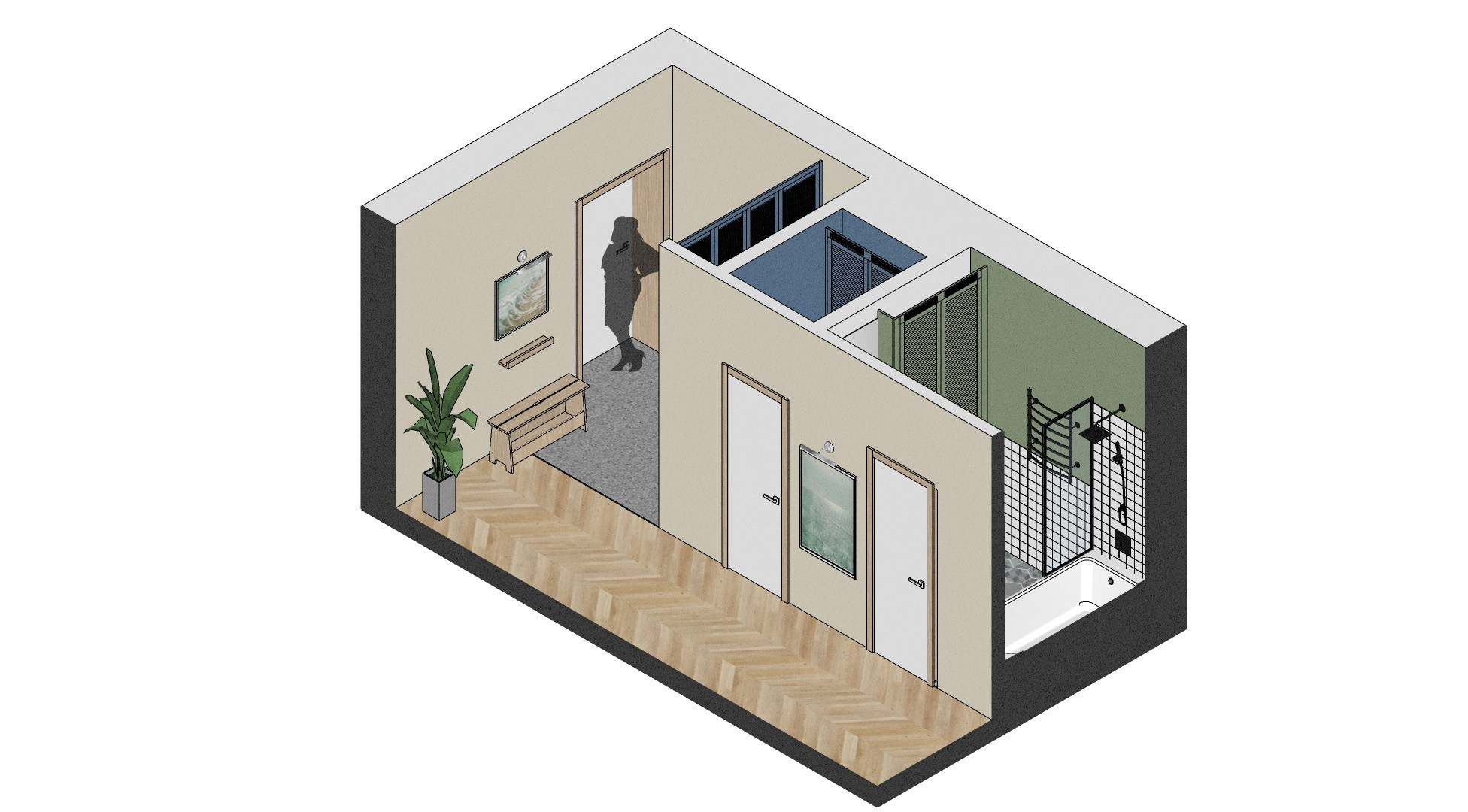 Дизайн двухкомнатной квартиры в ЖК Ричмонд Казань. Архитектор-дизайнер в Казани