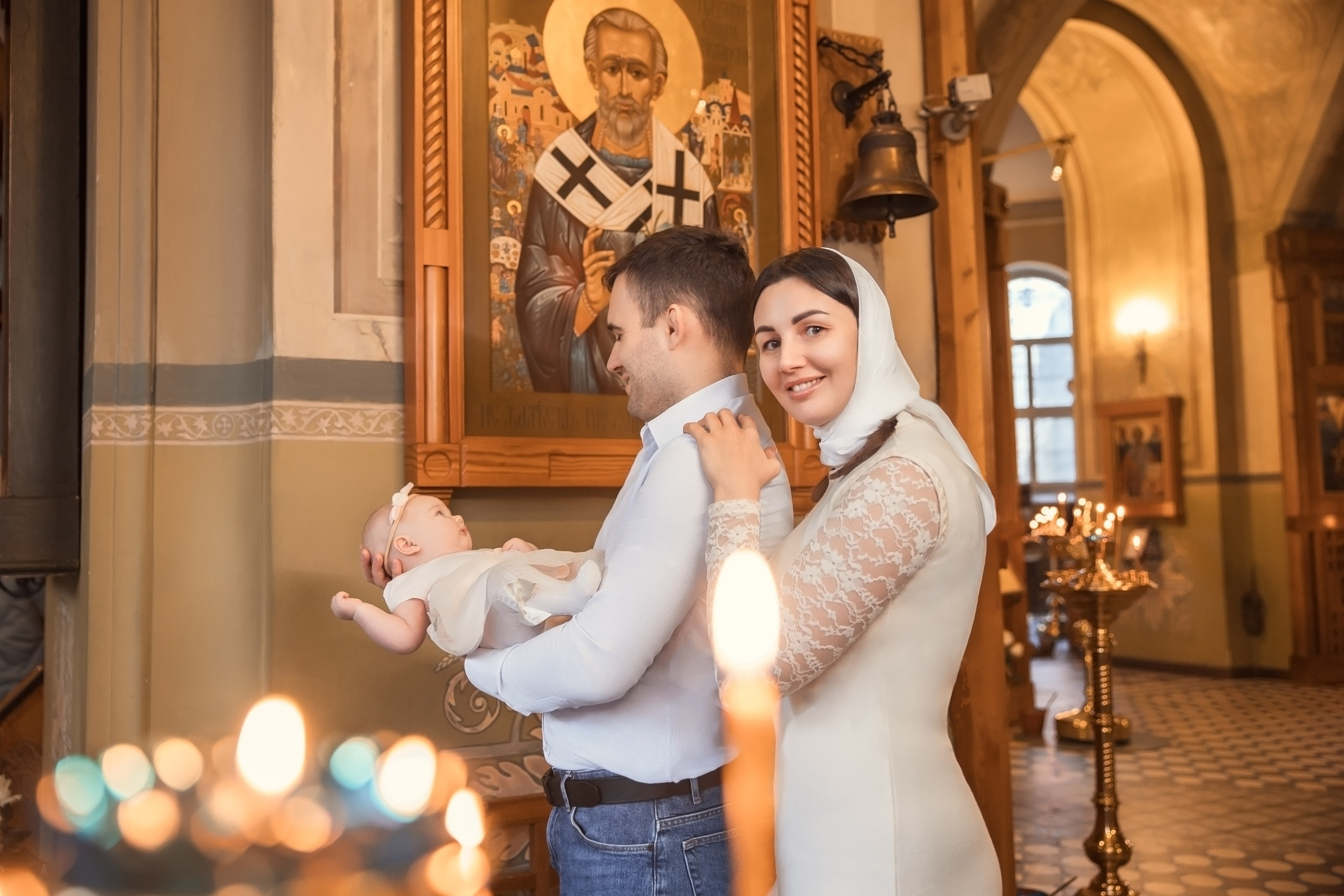 Крещение Александры. Семейный фотограф и фотограф на Крещение, Венчание в Москве и Подмосковье Людмила Клюева
