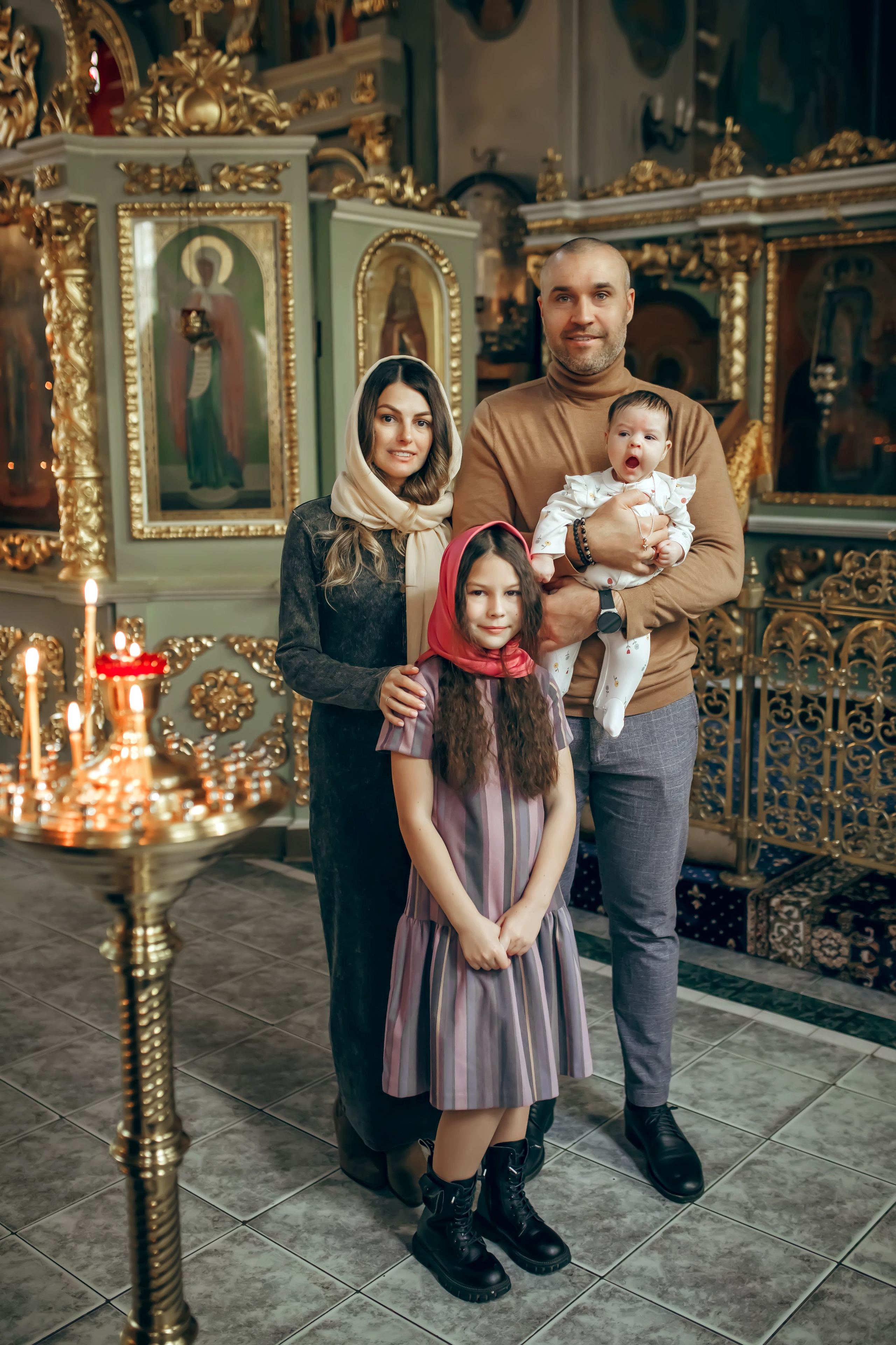 Крещение Марии. Фотограф на Крещение, семейный фотограф в Москве