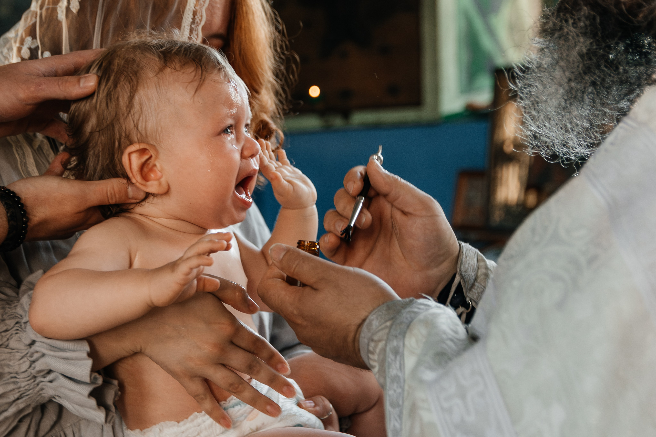 Фотосессия крещения Лукьяна в Обуховке. Семейный и детский фотограф Кущ Наташа
