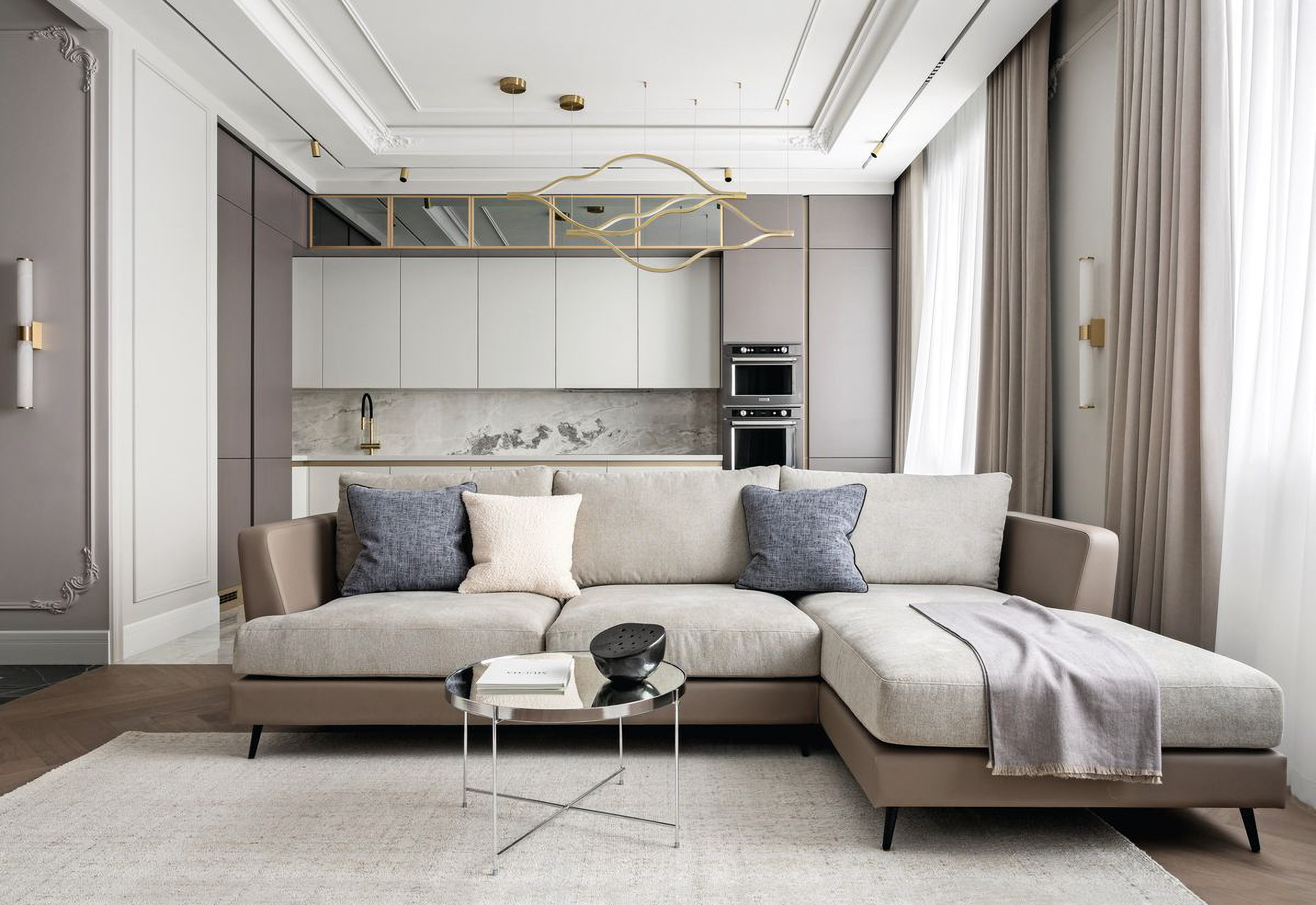 Квартира в стиле легкой неоклассики для молодой семьи. Интерьерный фотограф Константин Пырьев