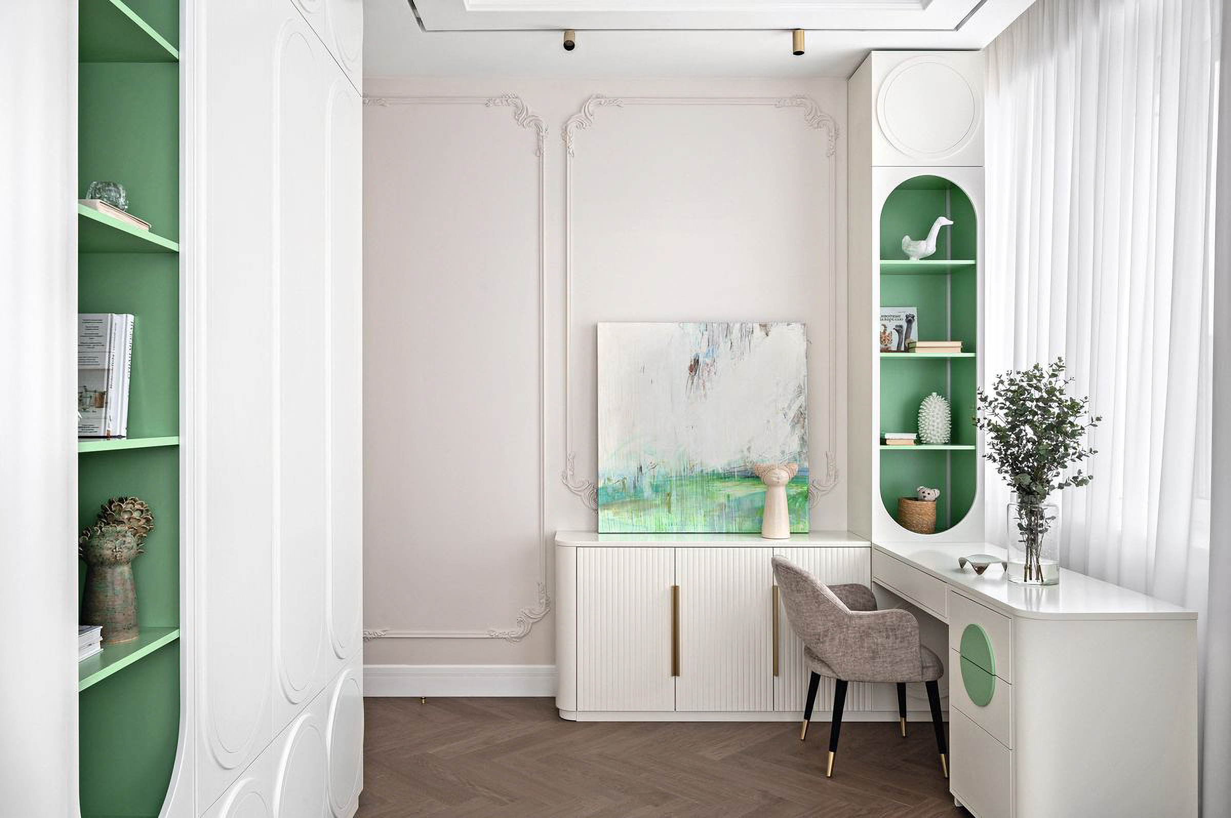 Квартира в стиле легкой неоклассики для молодой семьи. Интерьерный фотограф Константин Пырьев