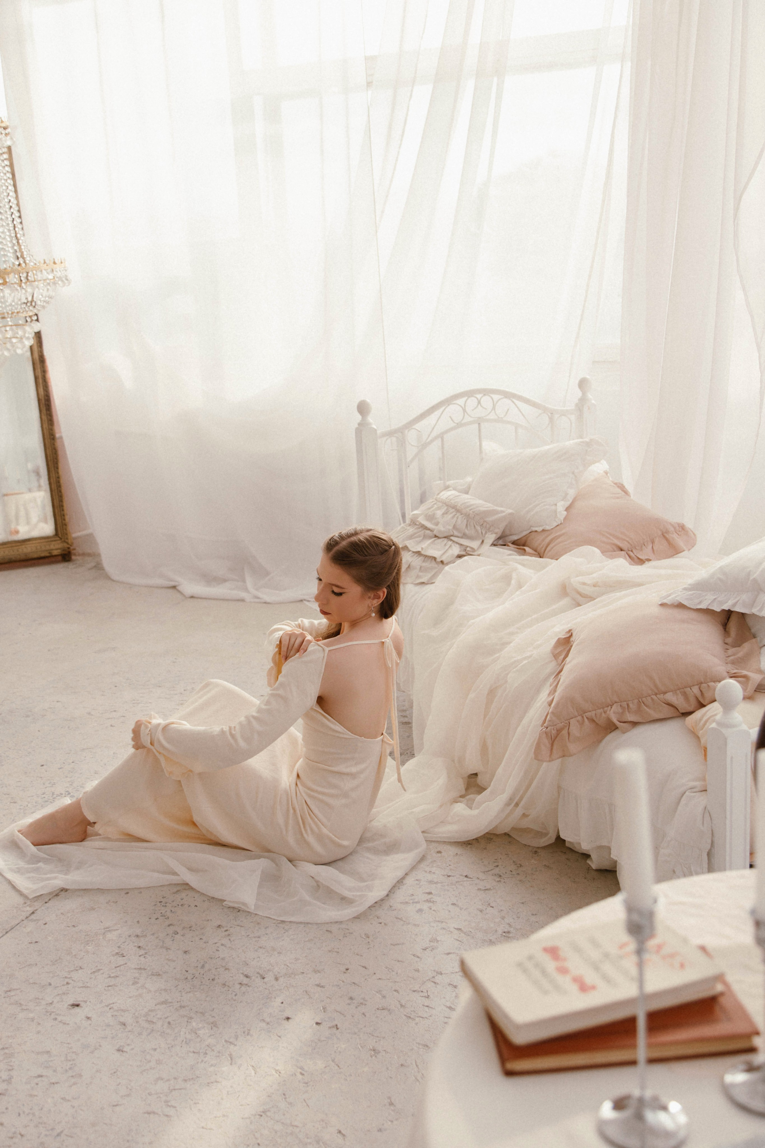 Марина. Фотосессия в студии, винтаж, женская съемка. Фотограф Ксения Третьякова, Санкт-Петербург