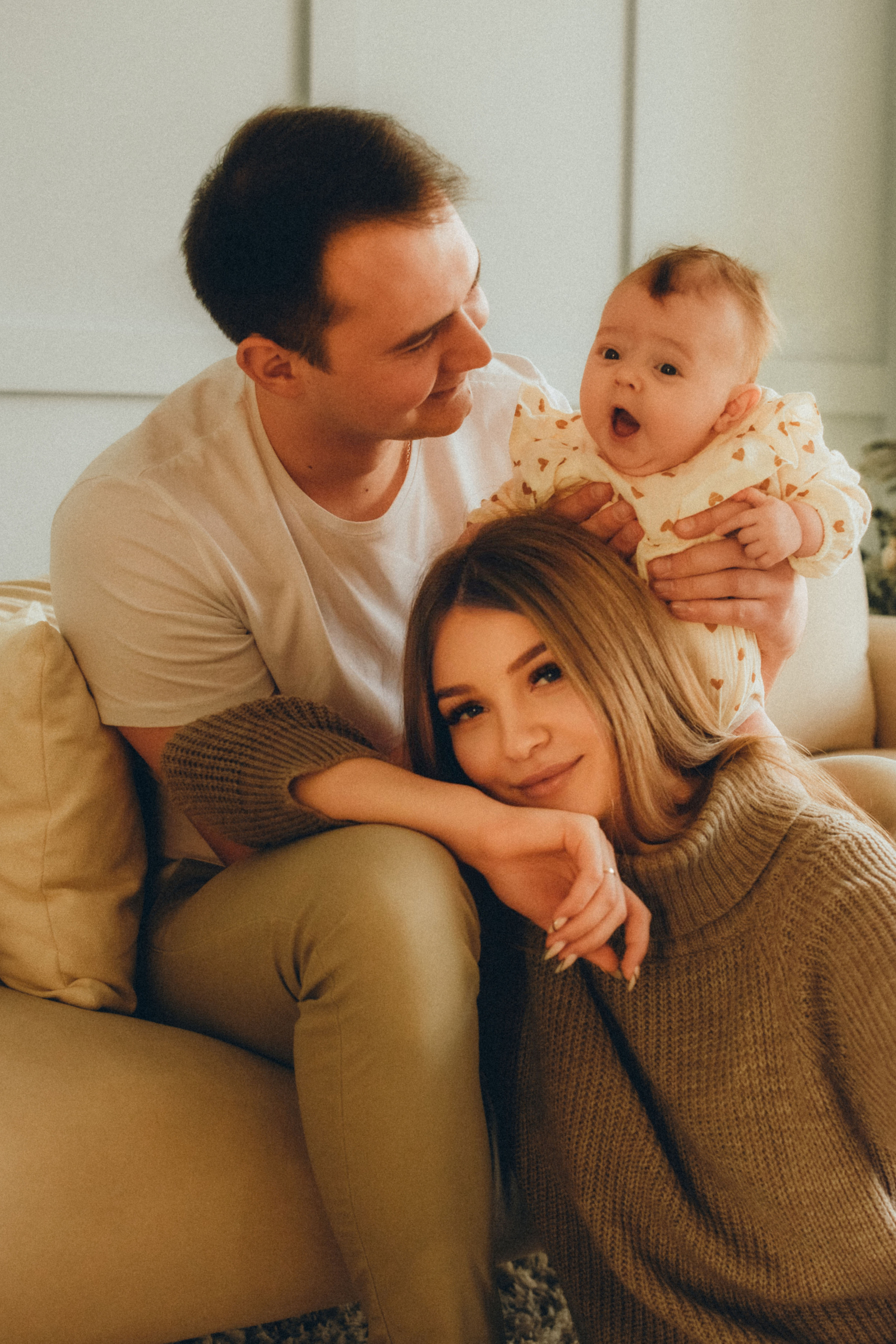 Влад, Лиза и дочь Кира. Фотограф в Москве Ангелина Ким