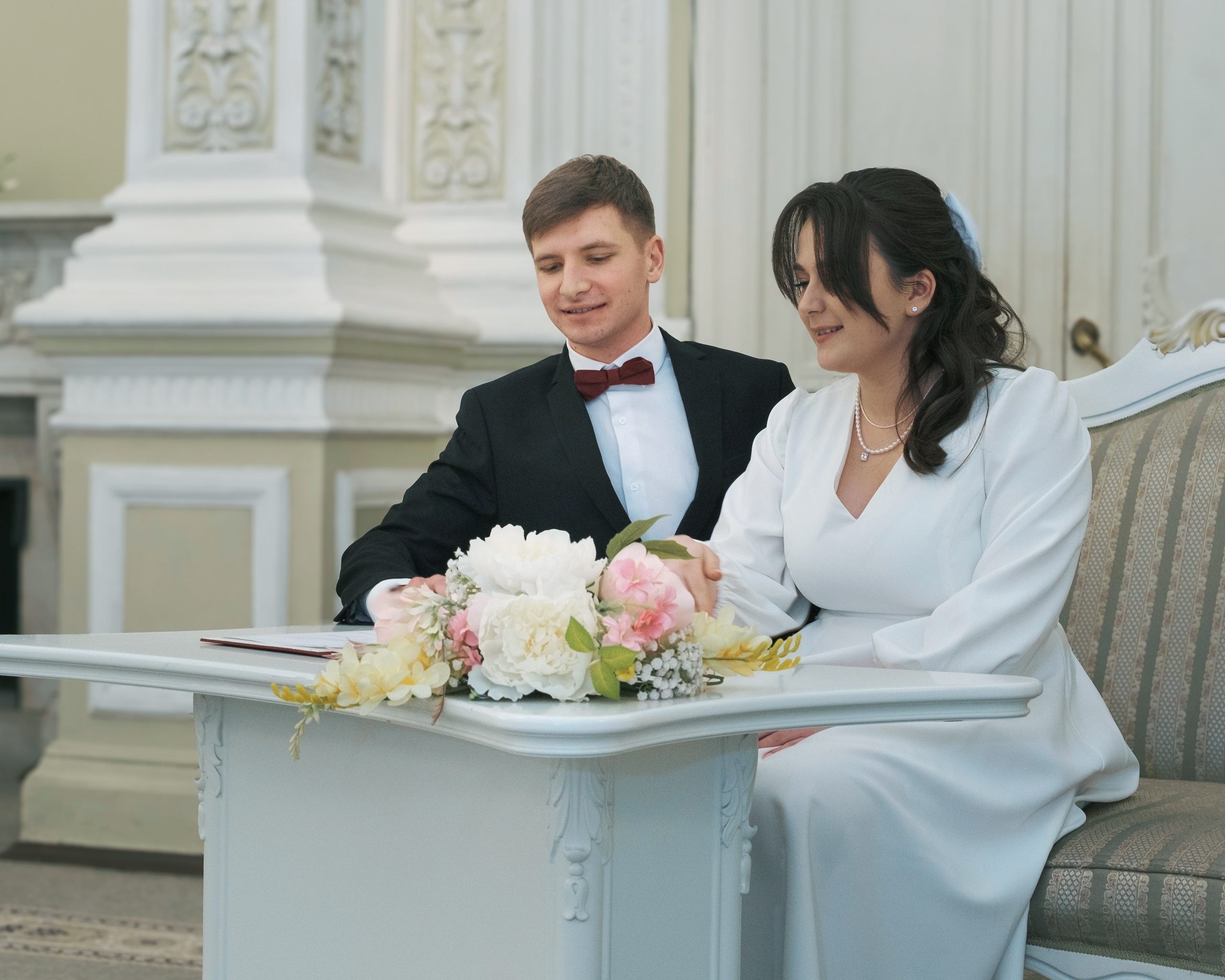 Дворец бракосочетания №1 - Фотосессия вечером в феврале в ЗАГСе