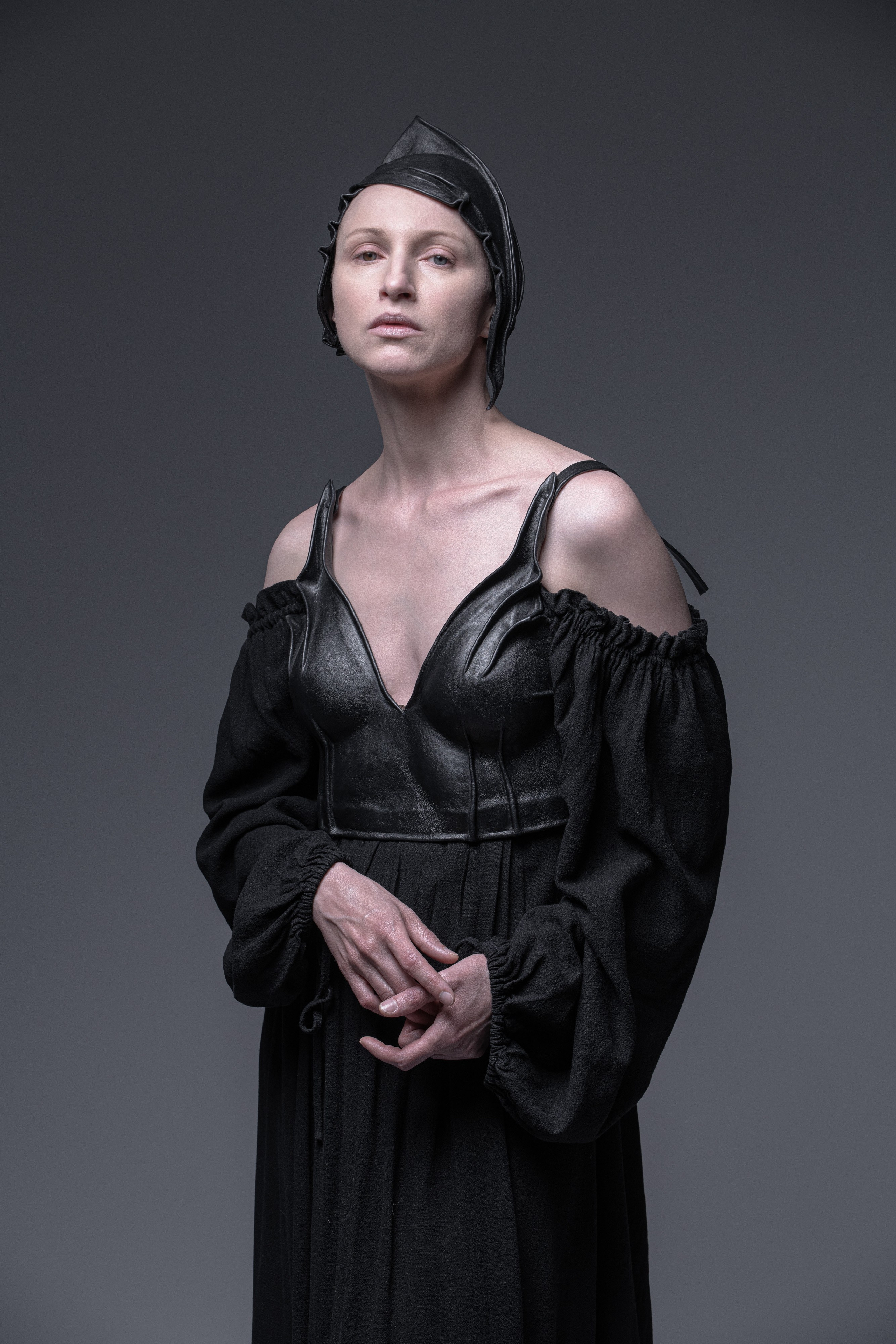 Black leather. Portrait photographer in Minsk Slava Potalakh