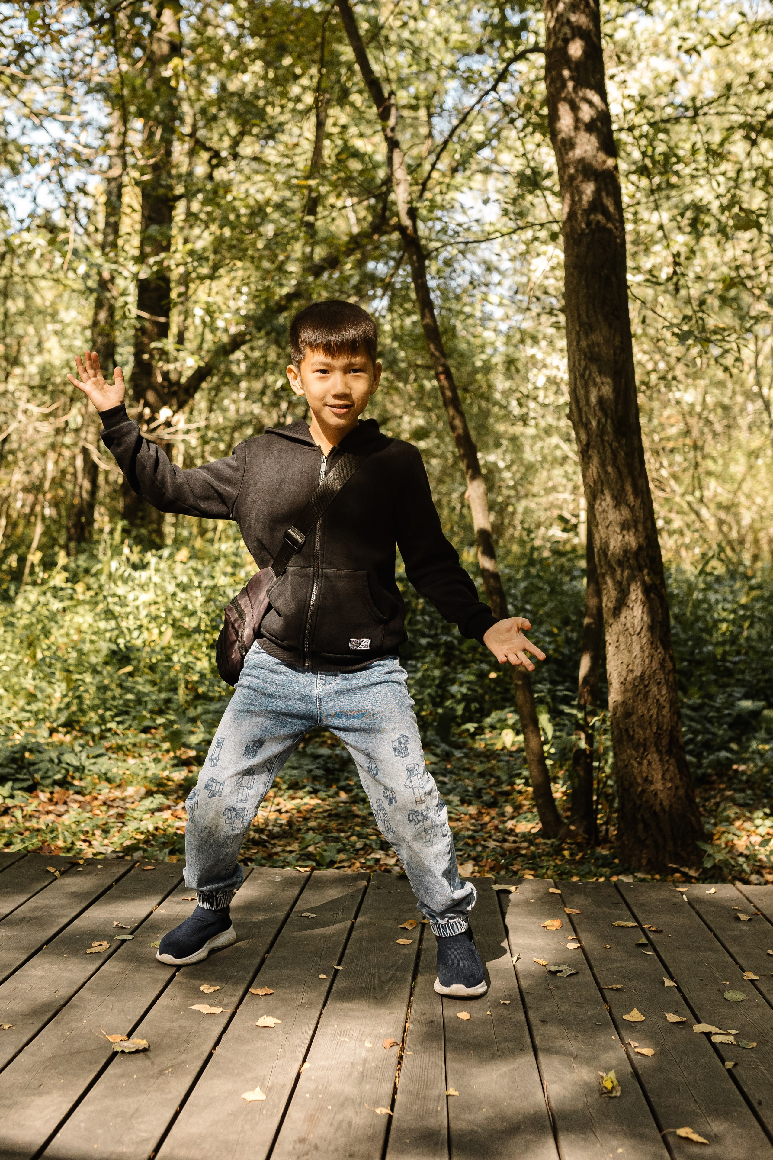 Репортаж школьной прогулки в парке. Семейный и женский фотограф в Москве Надежда Воробьева