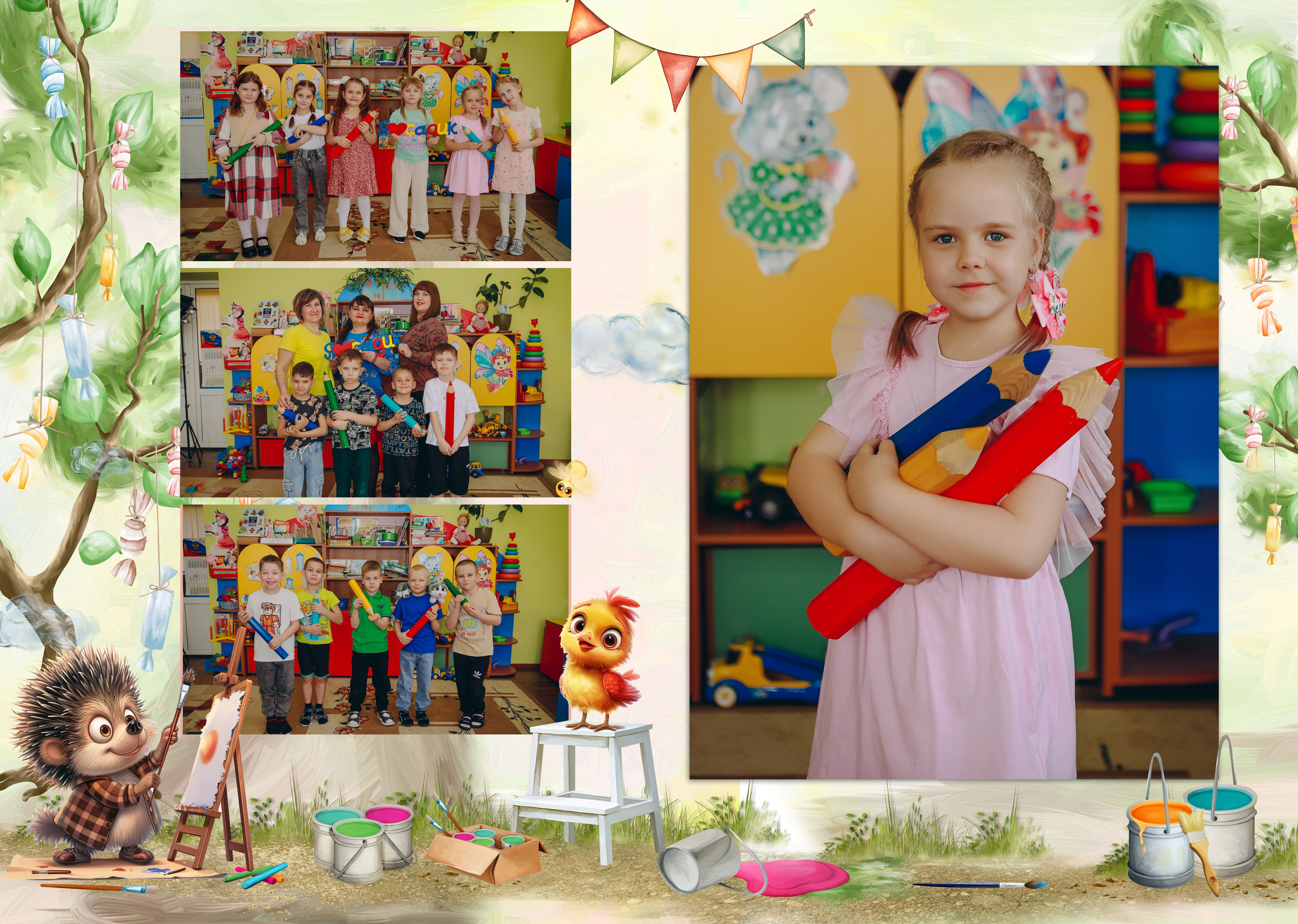 Садик 10 разворотов. Яковлева Екатерина. Школьный и семейный фотограф