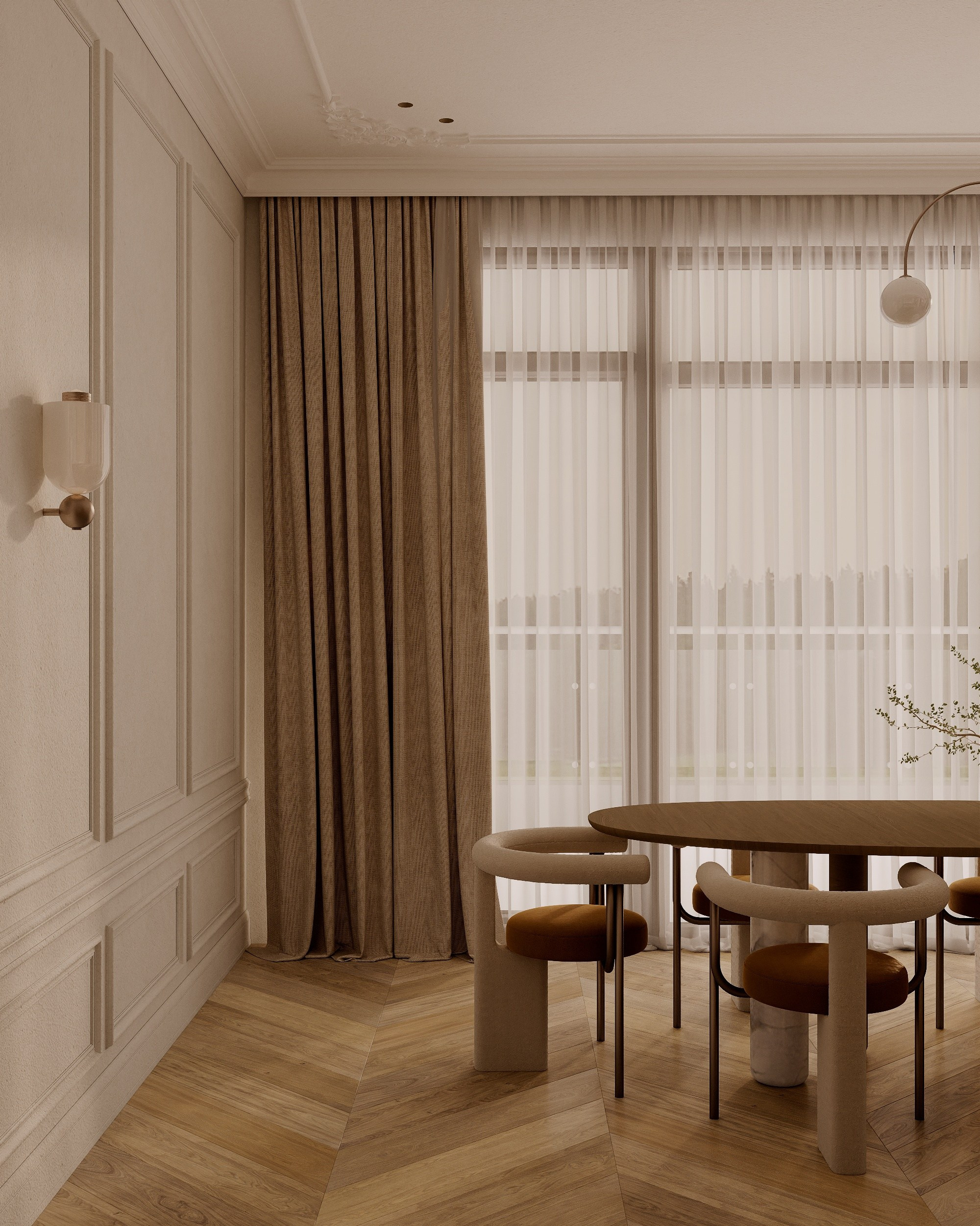 Minimalistic style kitchen. Solovets visualization