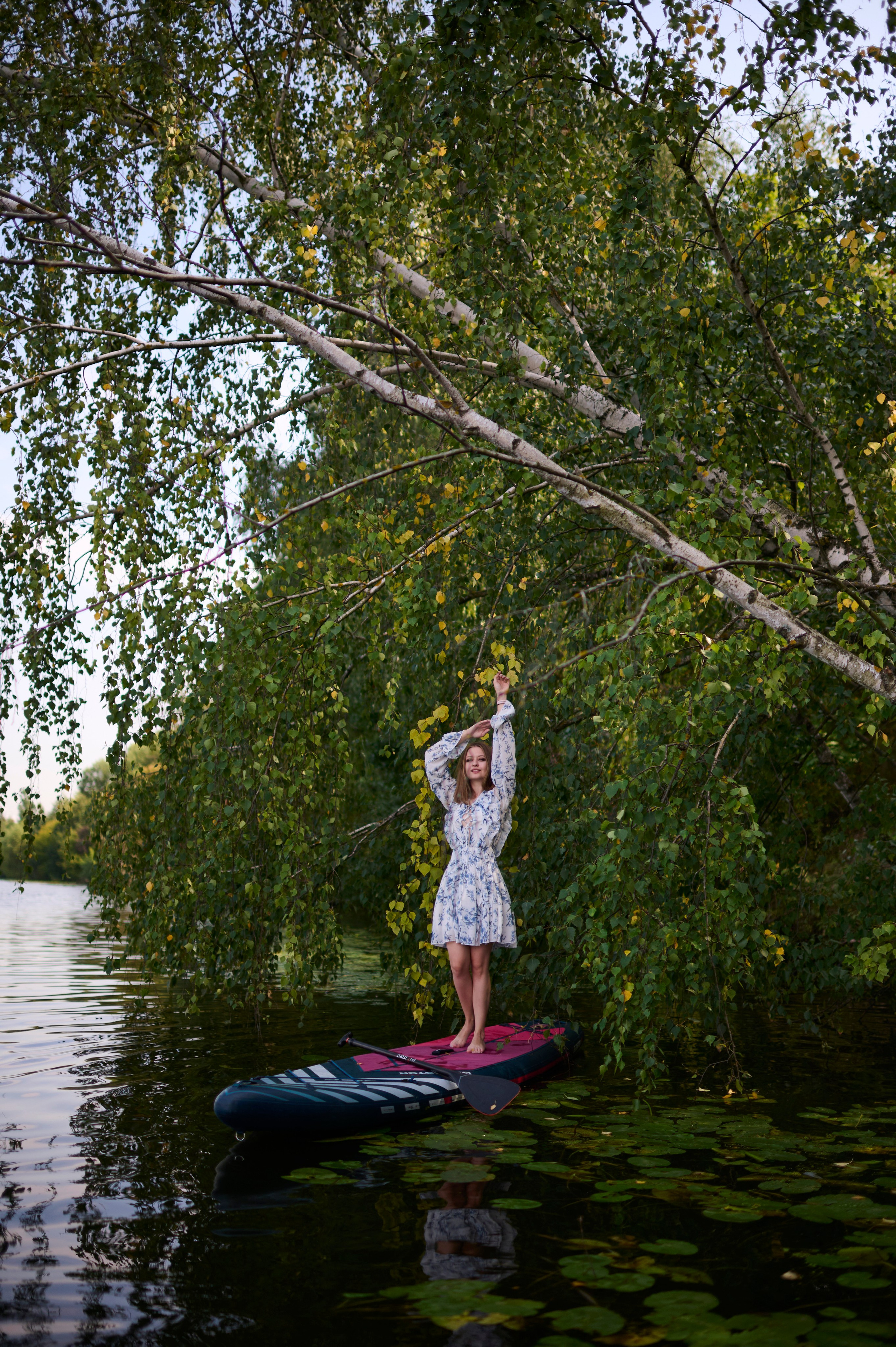 Маша. Фотосъемки на сапах, Москва. Сплавы на сапах