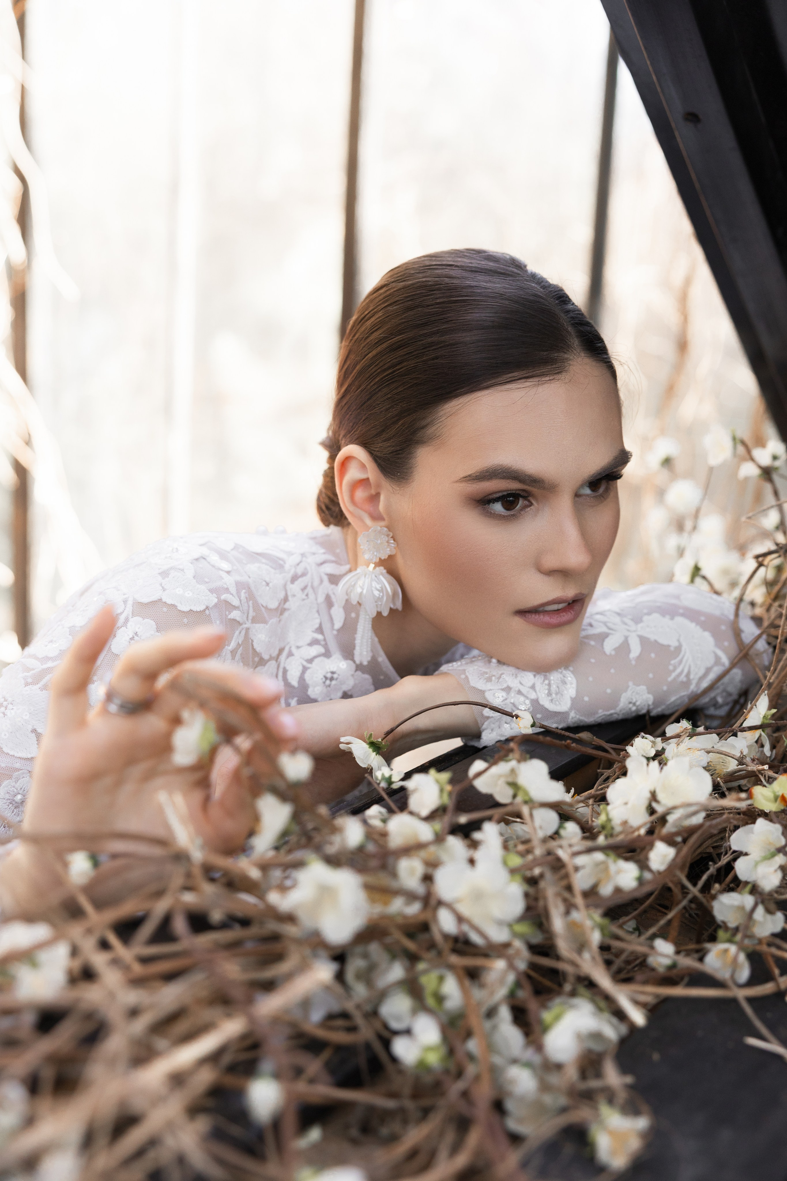 Серафима и Алексей в оранжерее. Свадебный и портретный фотограф в Москве Мария Кравченко