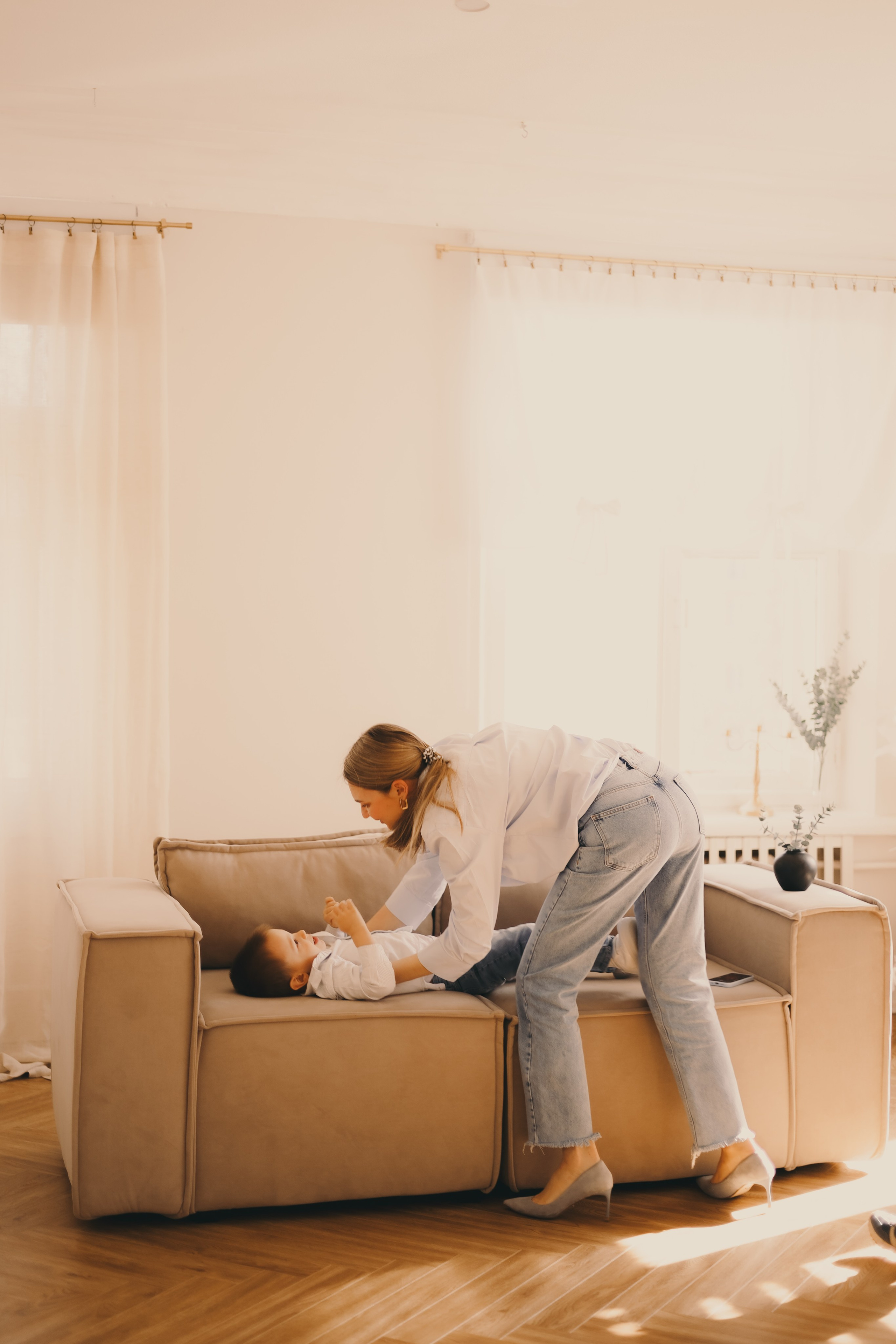 Два малыша и их мама. Фотограф Мария Лаенко