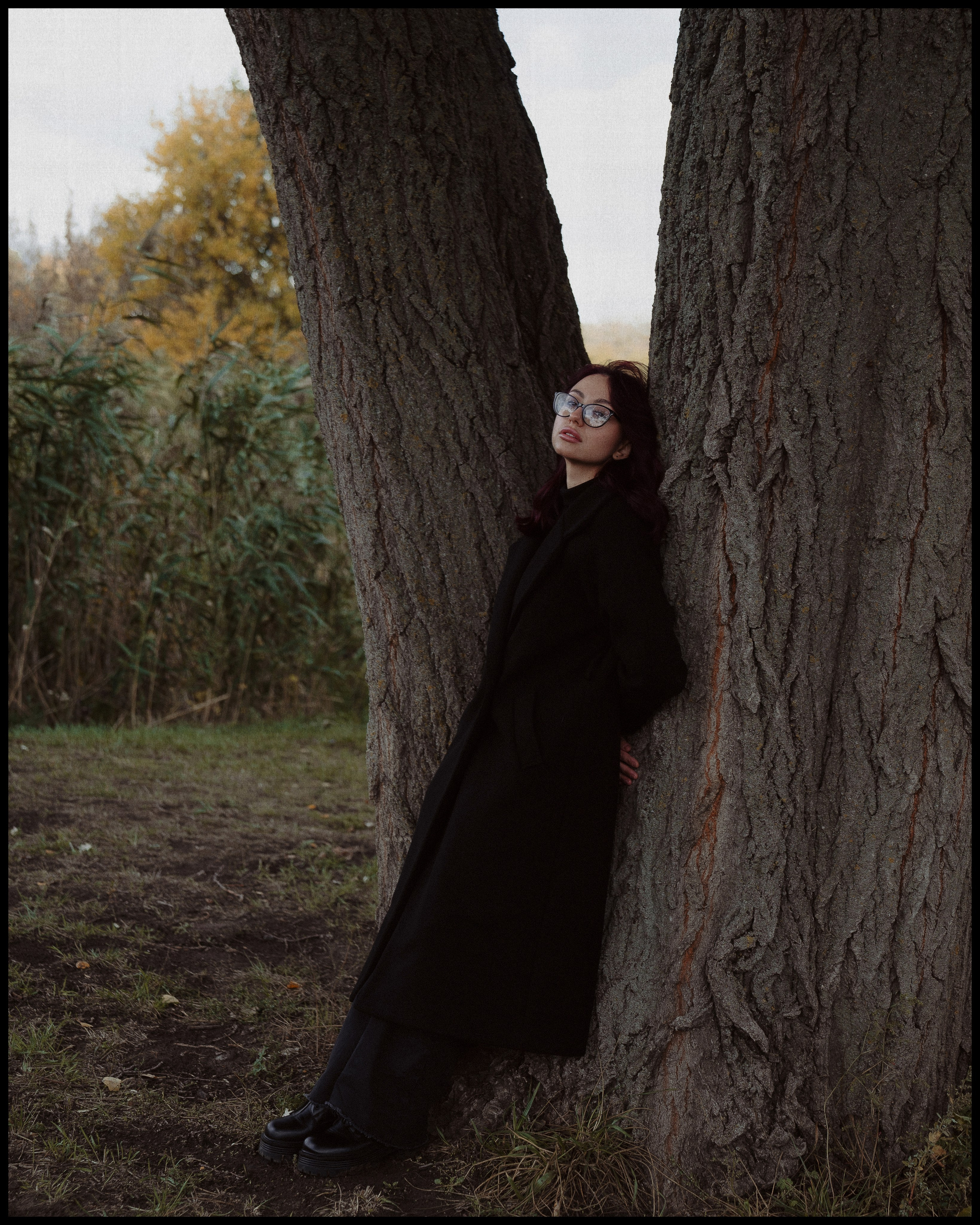 Осенняя фотосессия на природе с гвоздиками