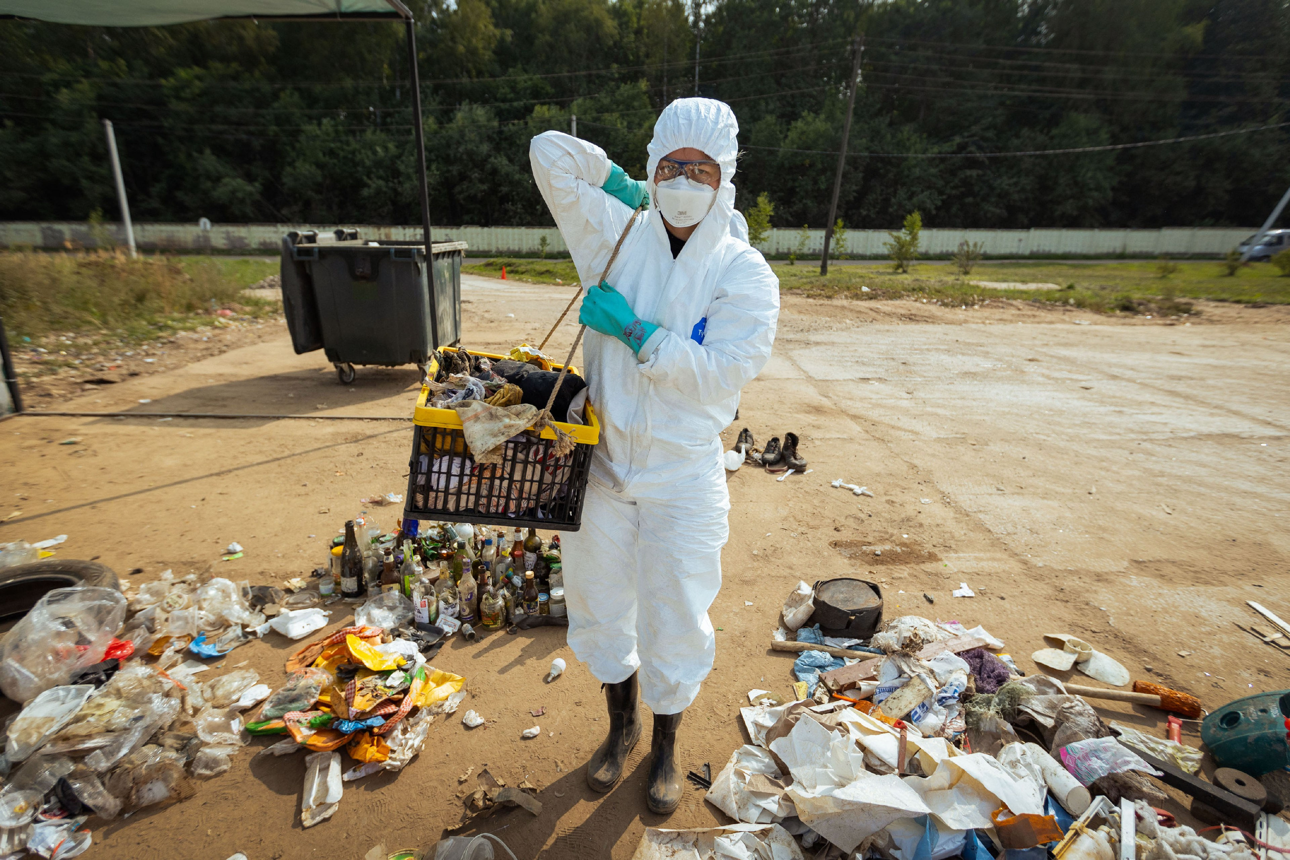 Анализ ижевского полигона ТБО [10-11 августа 2021 г.]. Фотограф Виноградов Константин