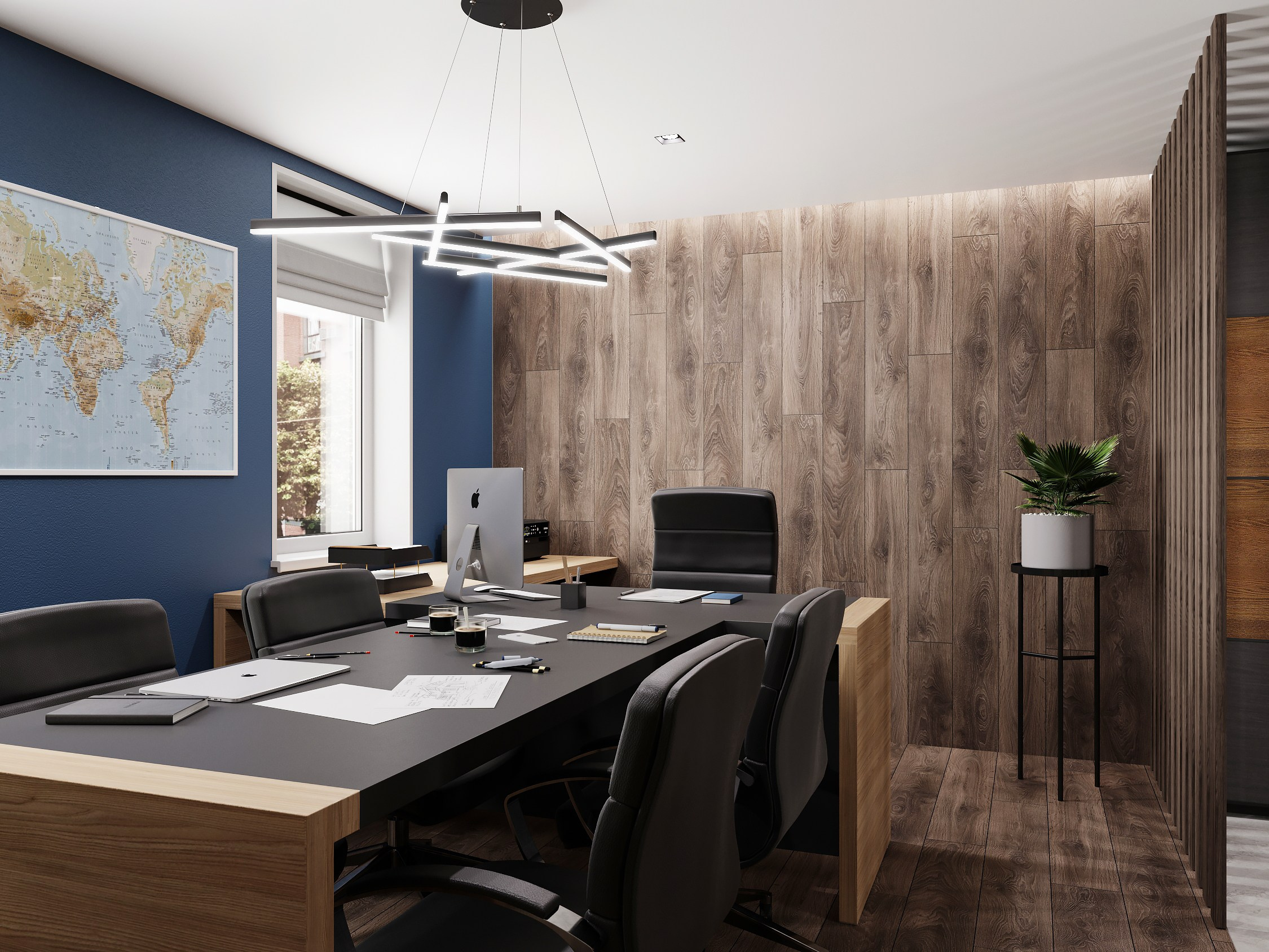 Визуализация офиса 29 m². Заказать 3d визуализацию интерьеров — Дарья Веденёва