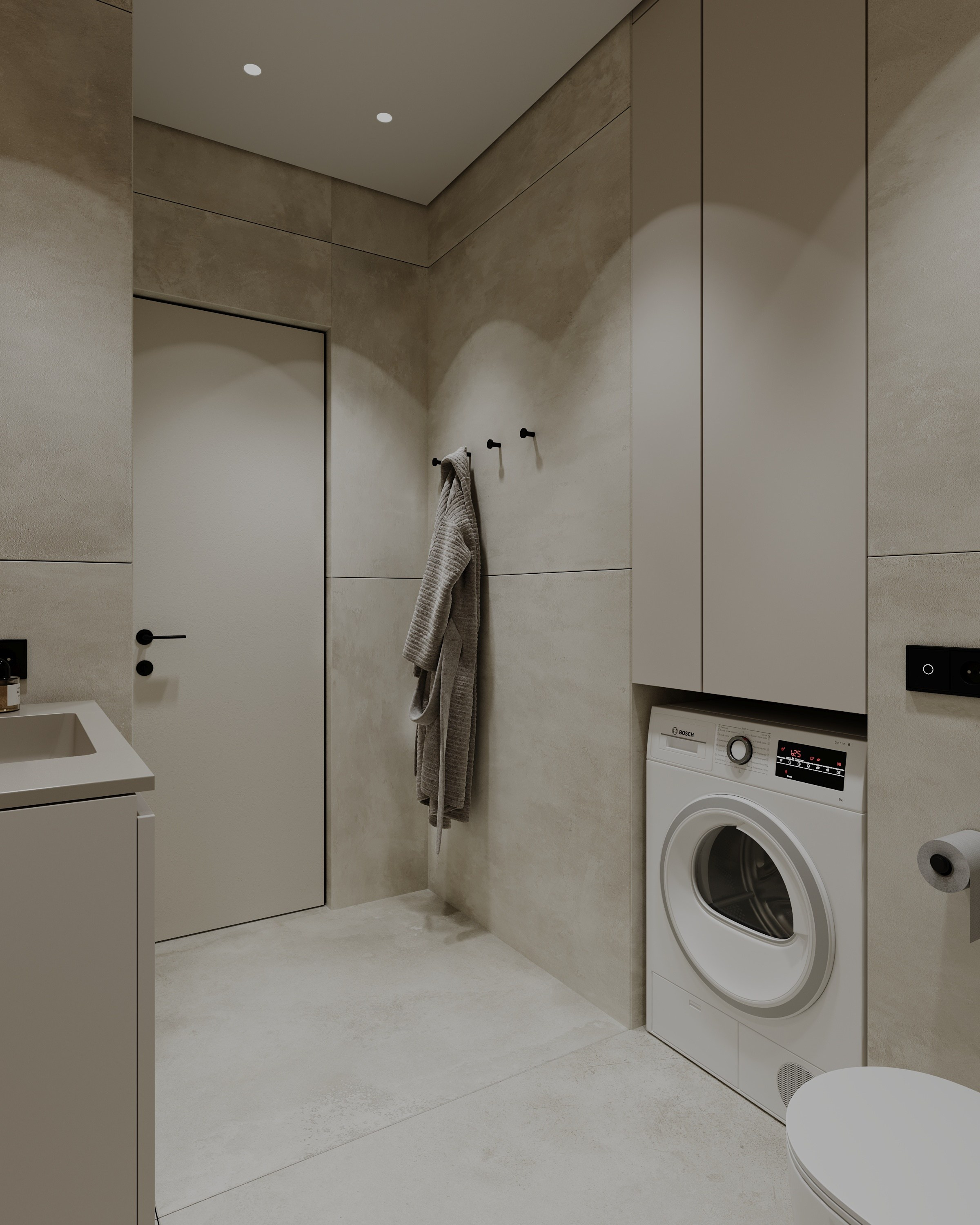 Санузел № 2. Визуализации интерьера