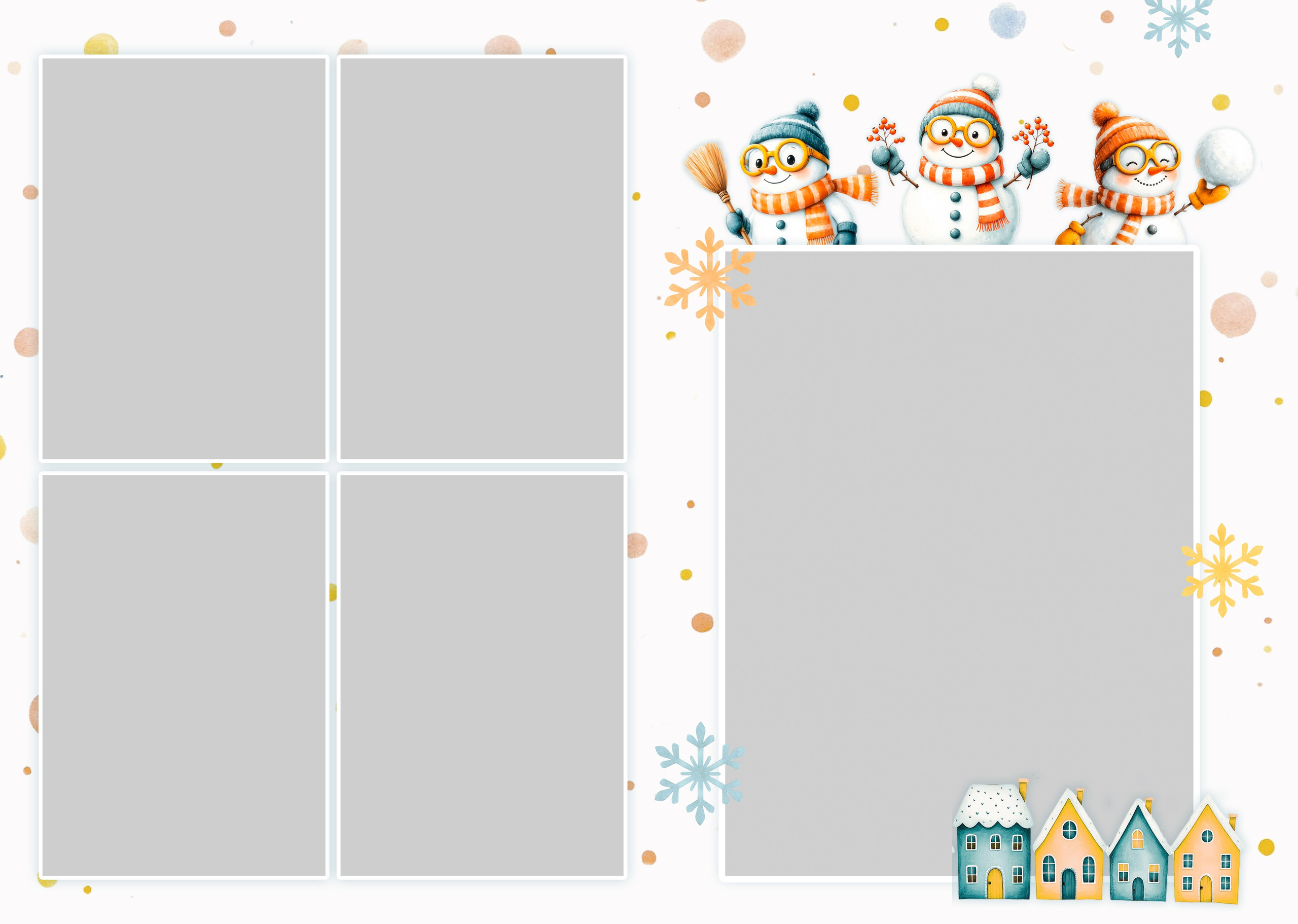 Новогодний альбом для детского сада Снеговики