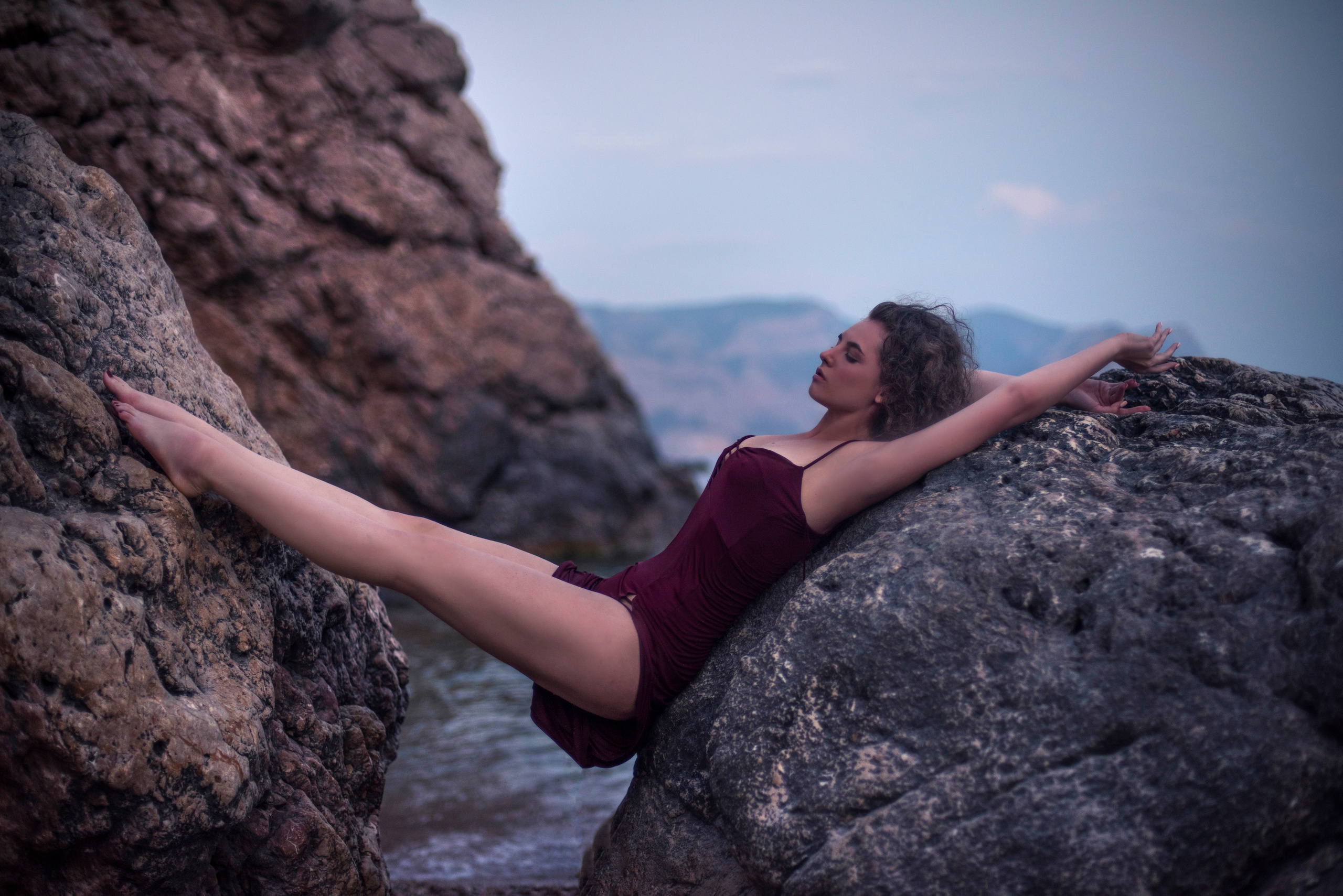 Фотосессия Елены на Крымском пляже у моря