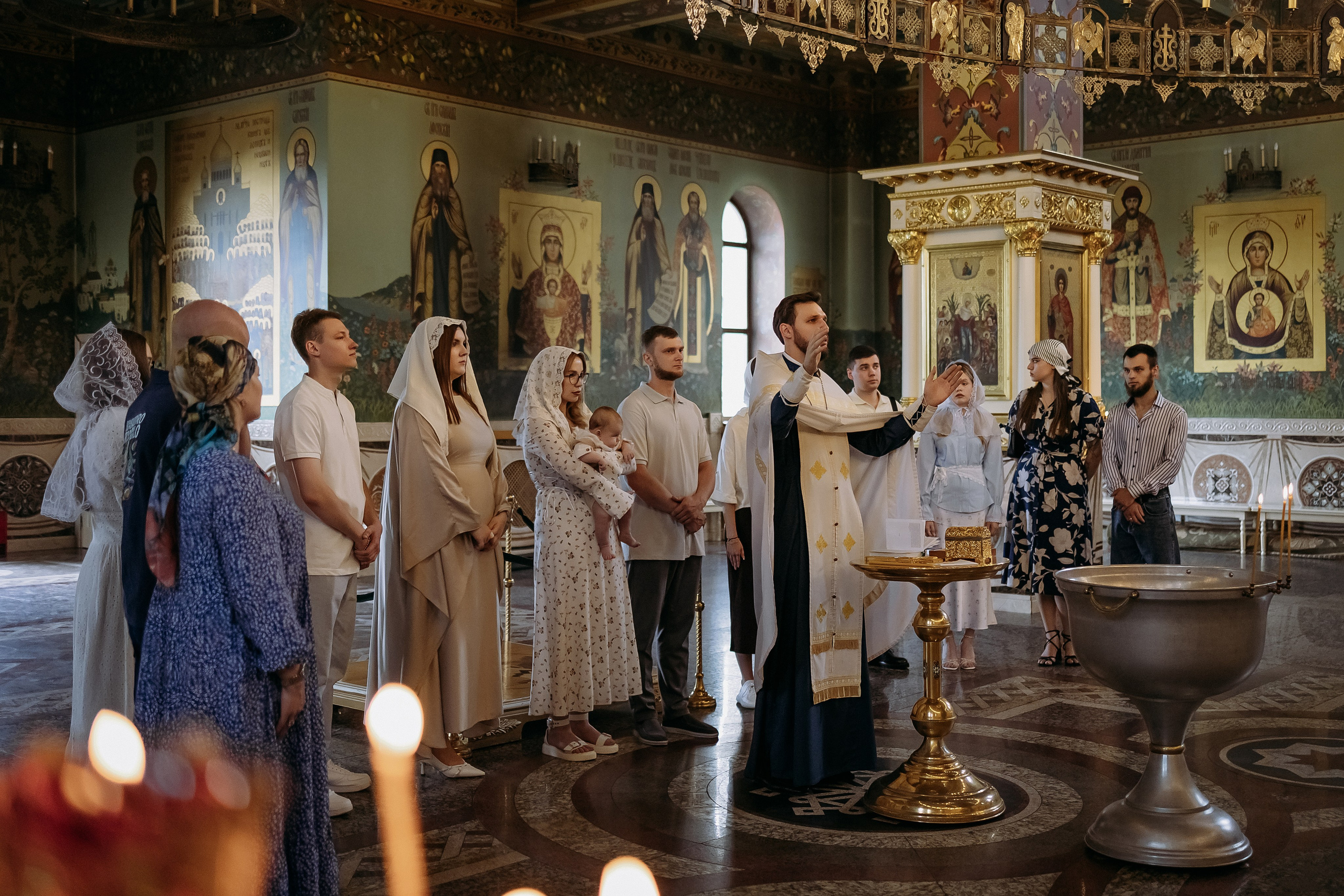 Таинство Крещения Марка Спасский Кафедральный Собор г. Пятигорск. Фотограф семейный, Венчания Крещения Пятигорск Новопавловск КМВ
