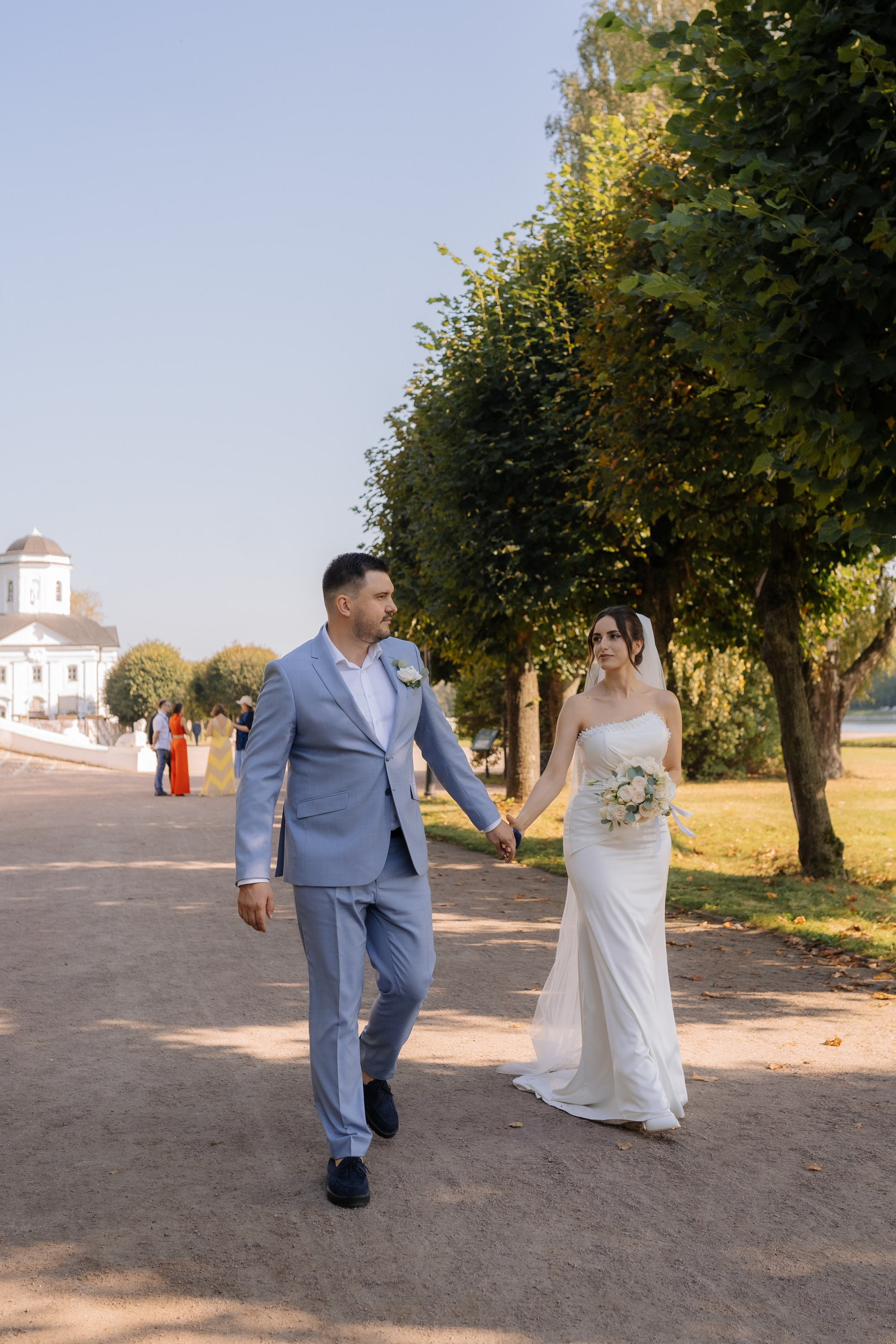 Свадебная фотосессия в Москве, парк Кусково. Свадебный фотограф в Москве Анна Полушина