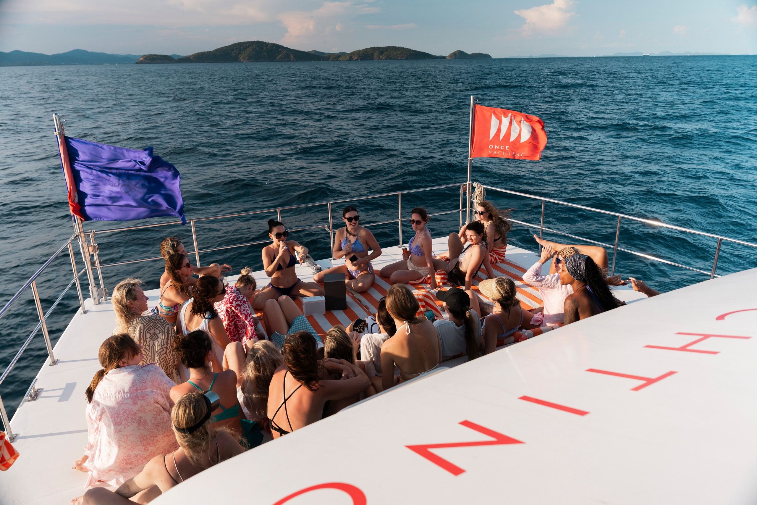 Съемка на яхте