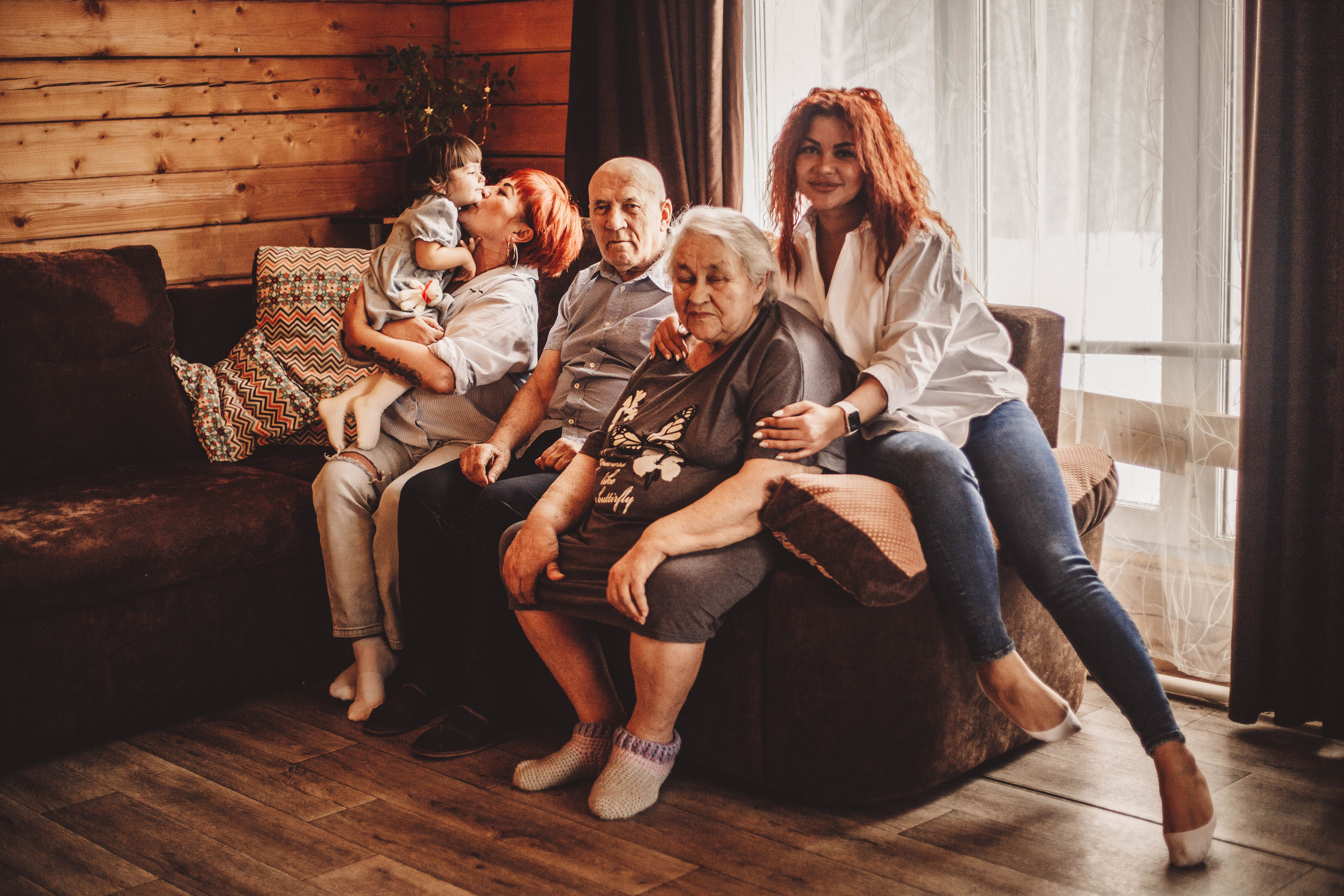 Домашняя фотосессия - Домашняя съемка большой семьи. Семейный и женский фотограф Кемерово Мария Степ