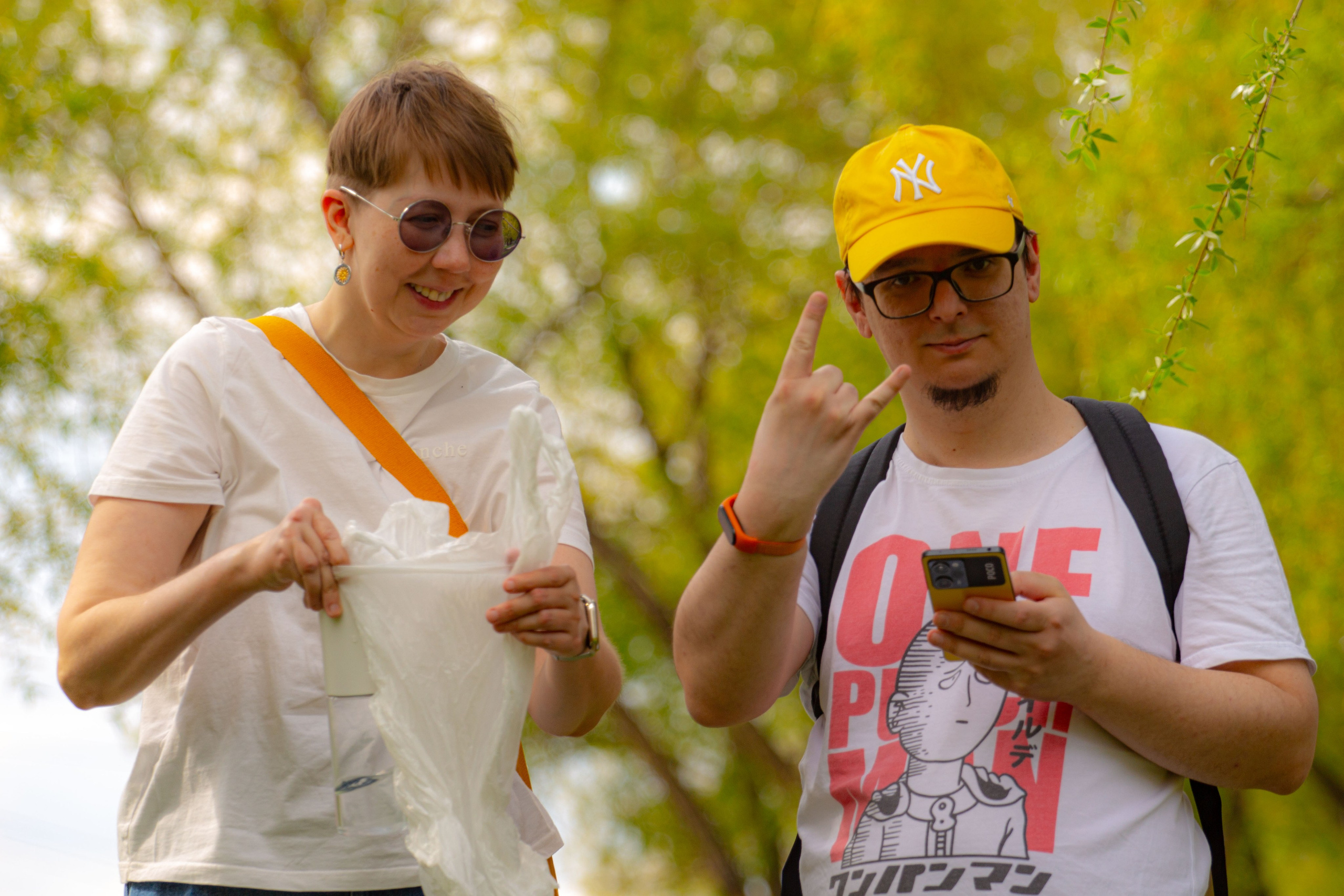 Цвергшнауцеры и их хозяева Андрей и Полина. Фотограф Екатерина Козловская