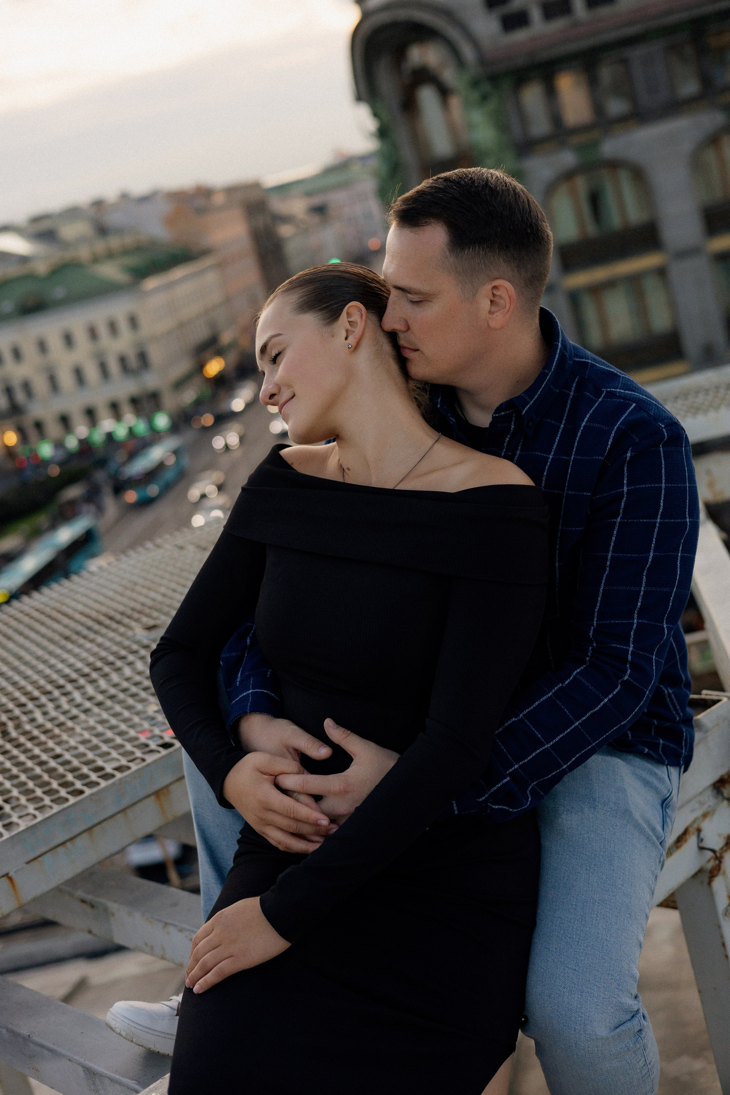 Романтика питерских крыш. Свадебный фотограф в Санкт-Петербурге Ксения Кобышева