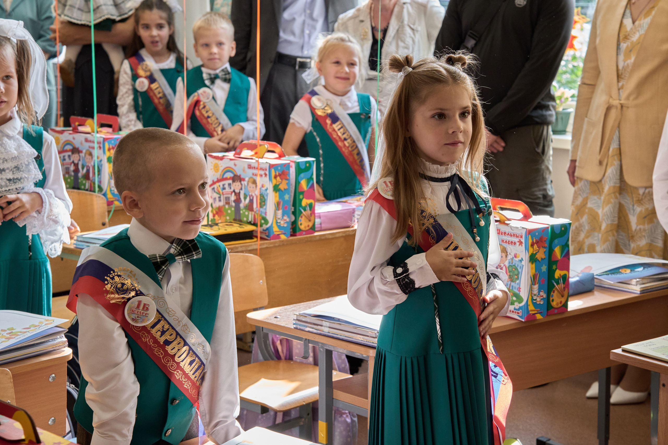 Школьная линейка. 1«Б». Фотограф в Санкт-Петербурге Настя Атом