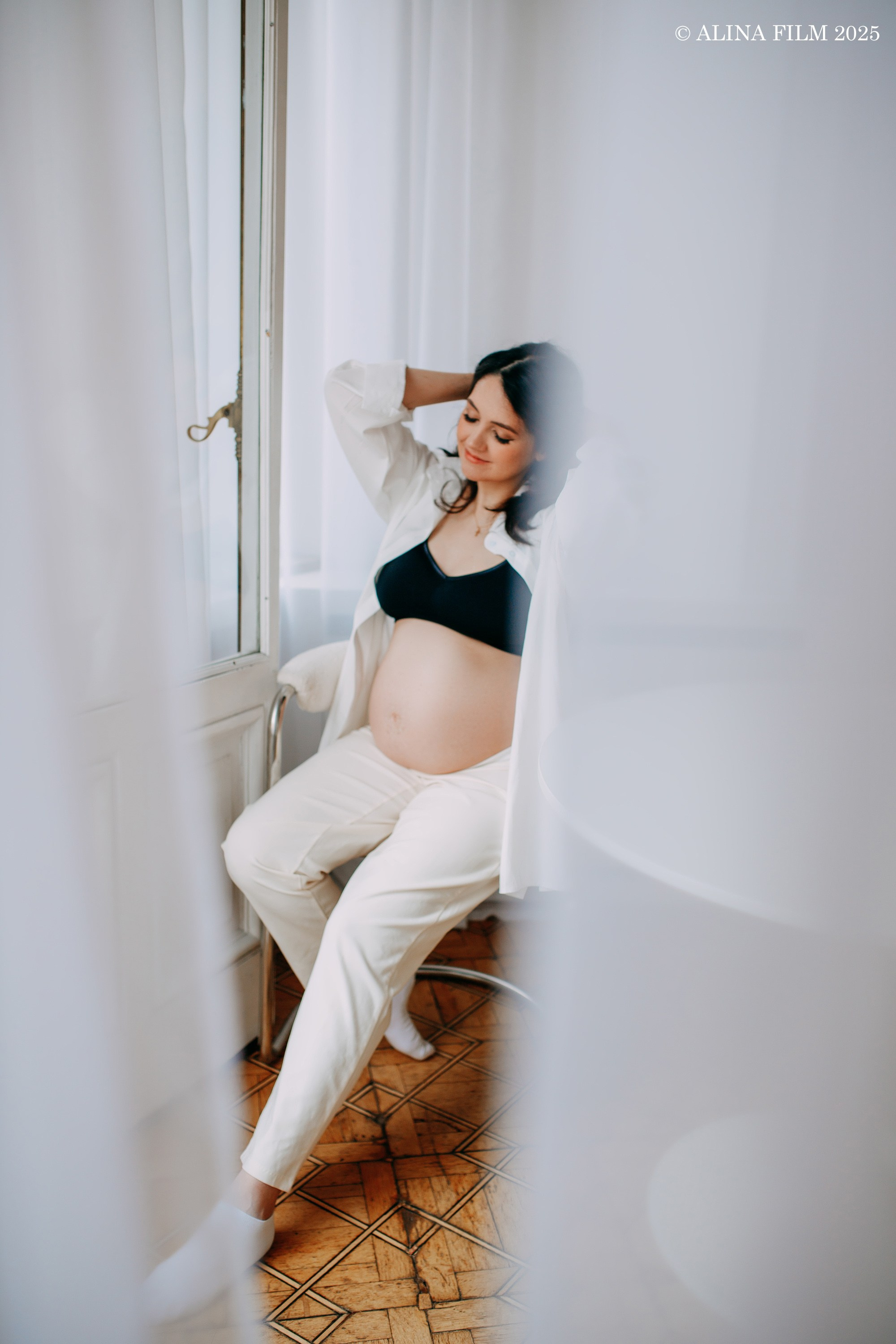 Фотосессия беременности в стиле минимализма. Фотограф в Санкт-Петербурге Alina Film