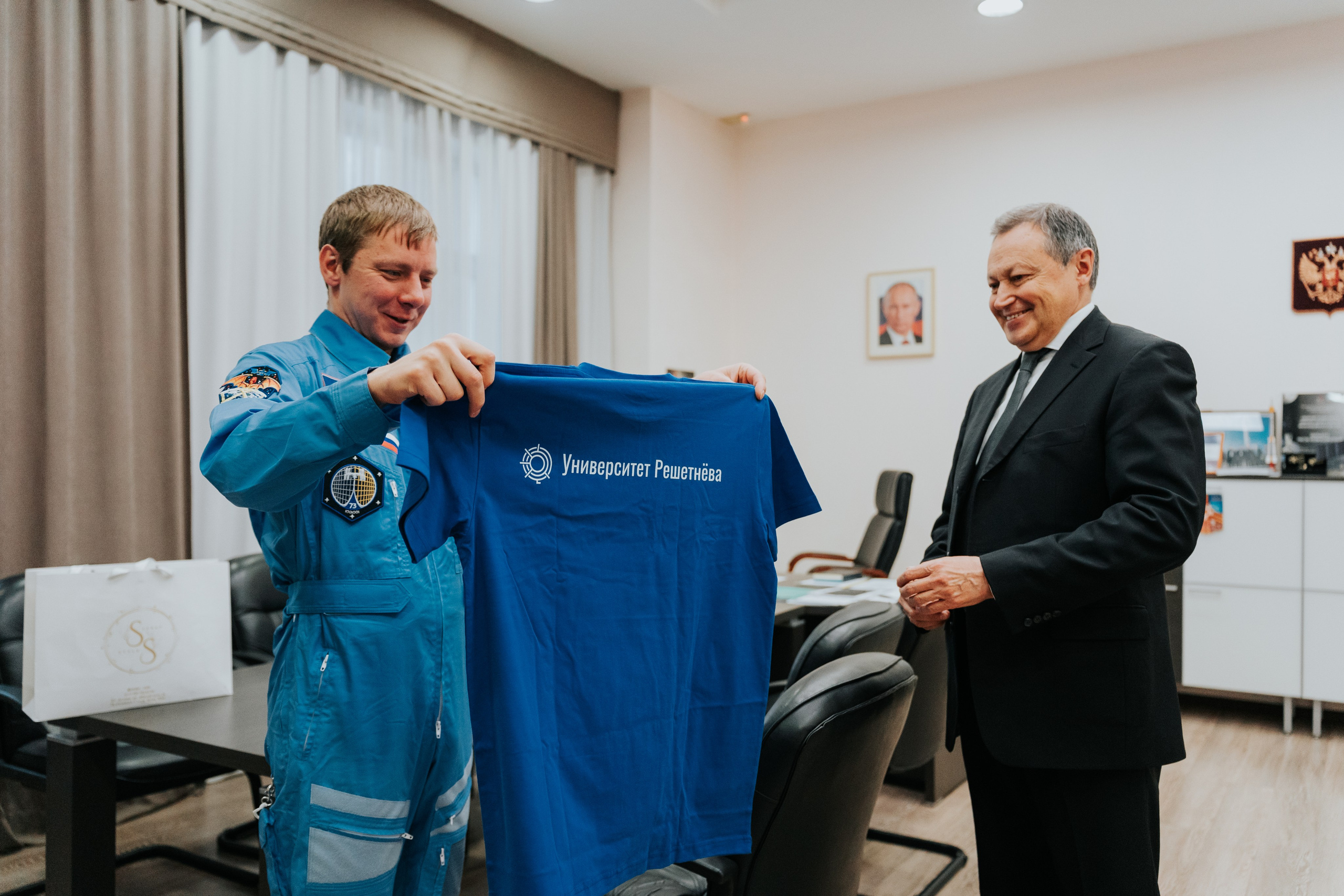 Визит космонавта Кирилла Пескова в СибГУ им. М. Ф. Решетнёва. Репортажный фотограф Красноярск