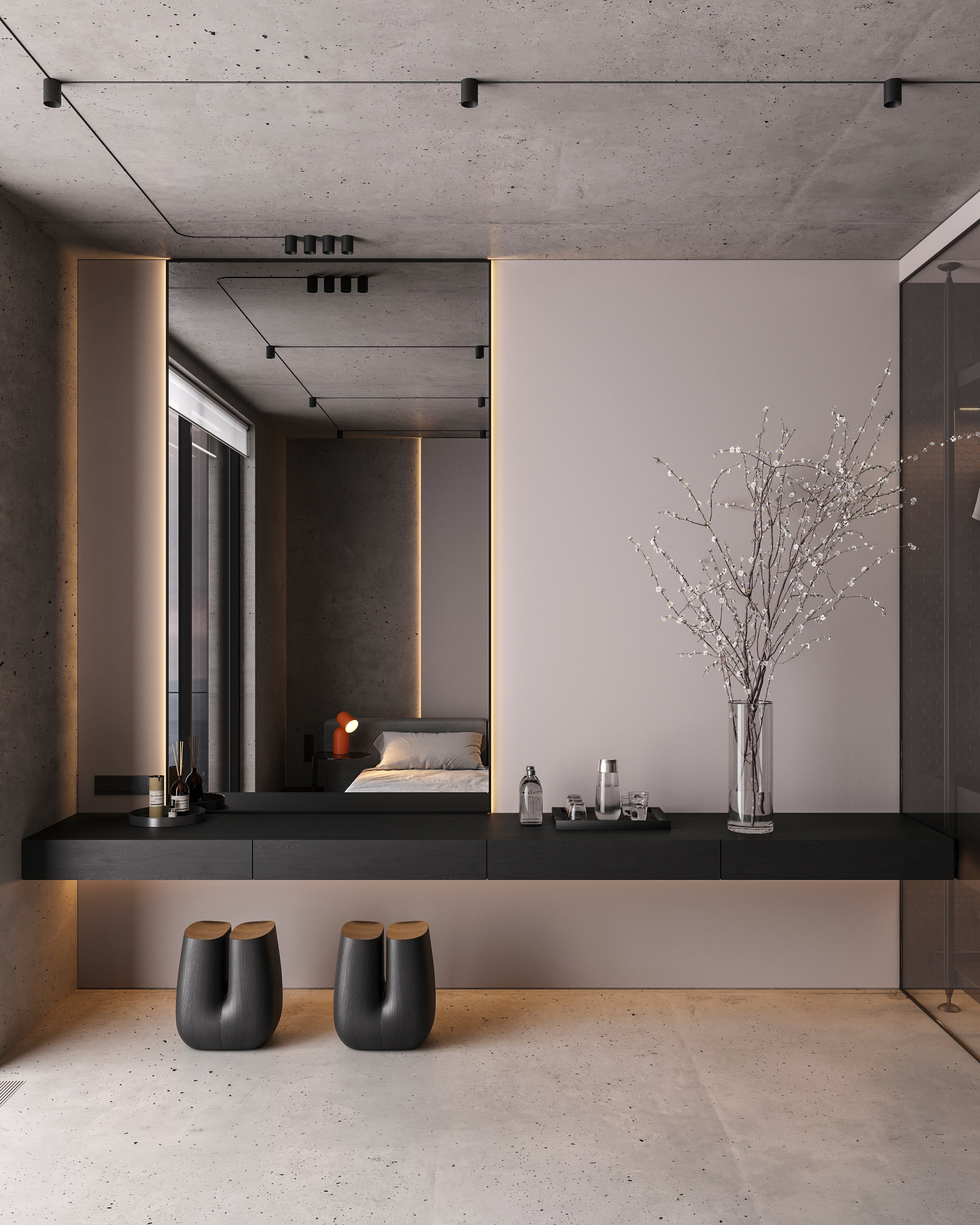 LUXURIOUS SIMPLICITY | BLACK CONCEPT. Interior Visualization by Valerie Stetyukevich