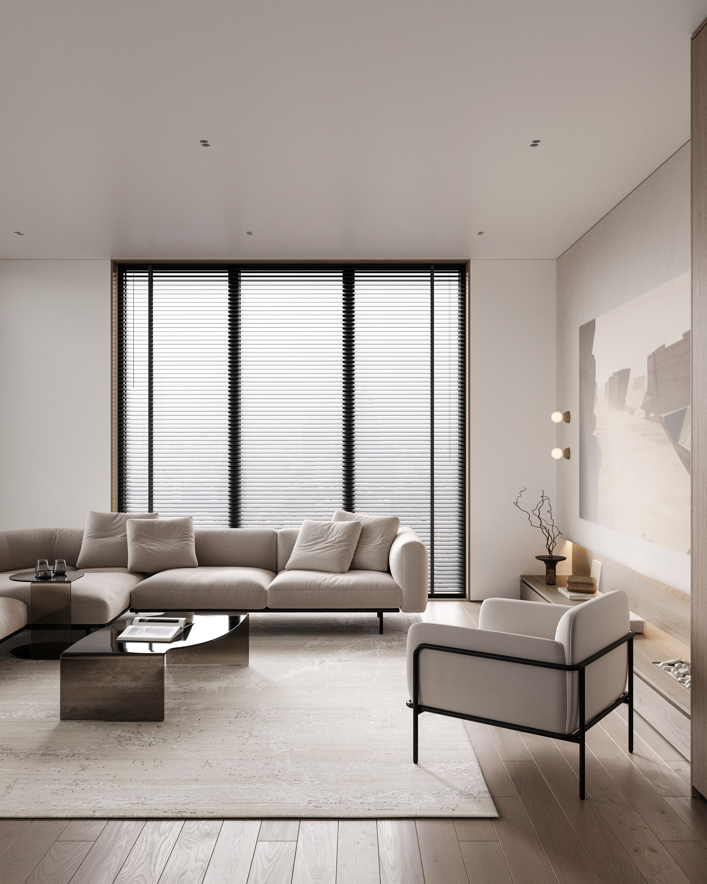 MONOCHROME | CONCEPTUAL PROJECT. Interior Visualization by Valerie Stetyukevich